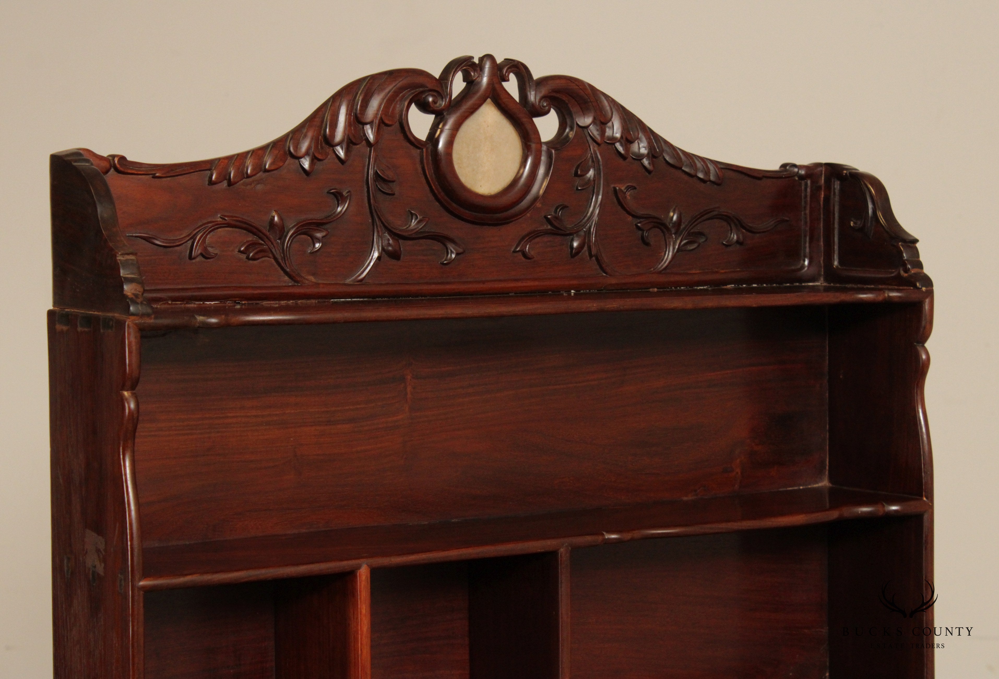 Antique Chinese Hardwood Etagere Cabinet