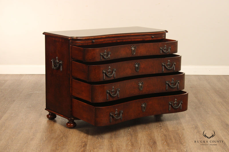 Theodore Alexander Burl Wood Chest of Four Drawers