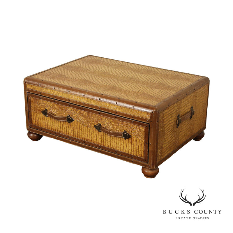 Coffee Table in the Style of Antique Steamer Trunk