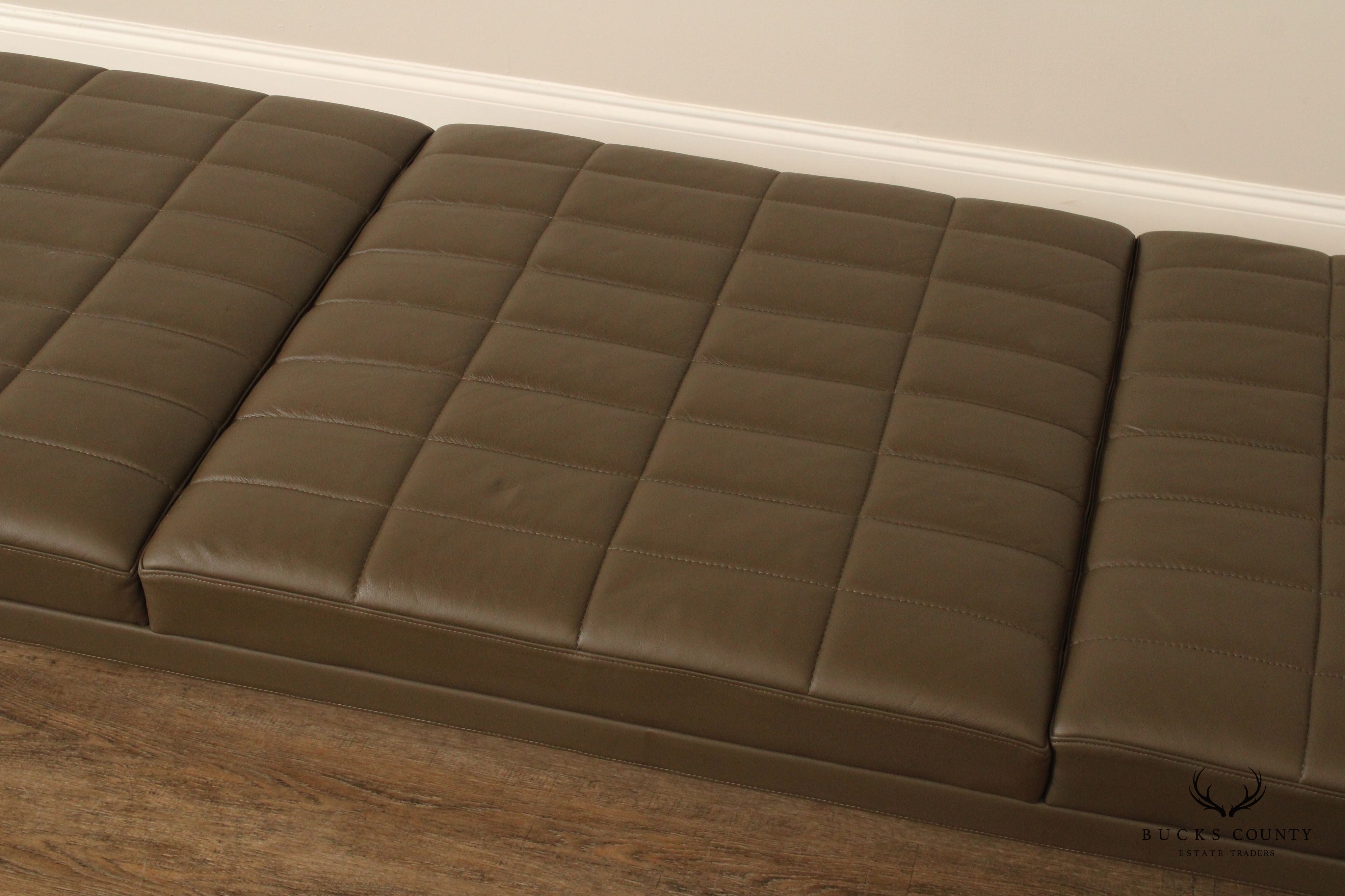 Geiger International Quilted Leather Museum Tuxedo Bench