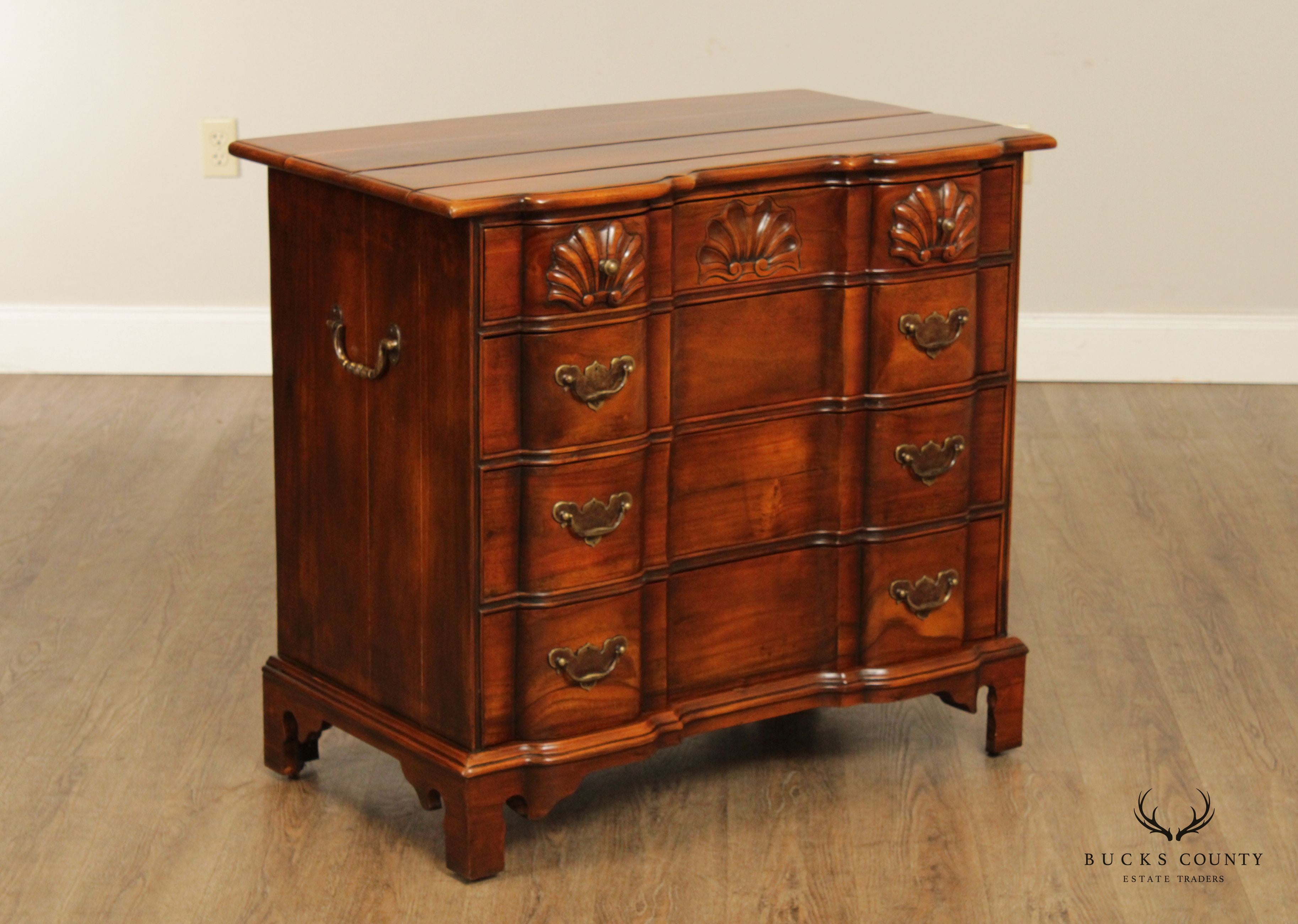 Theodore Alexander Chippendale Style Mahogany Block Front Chest