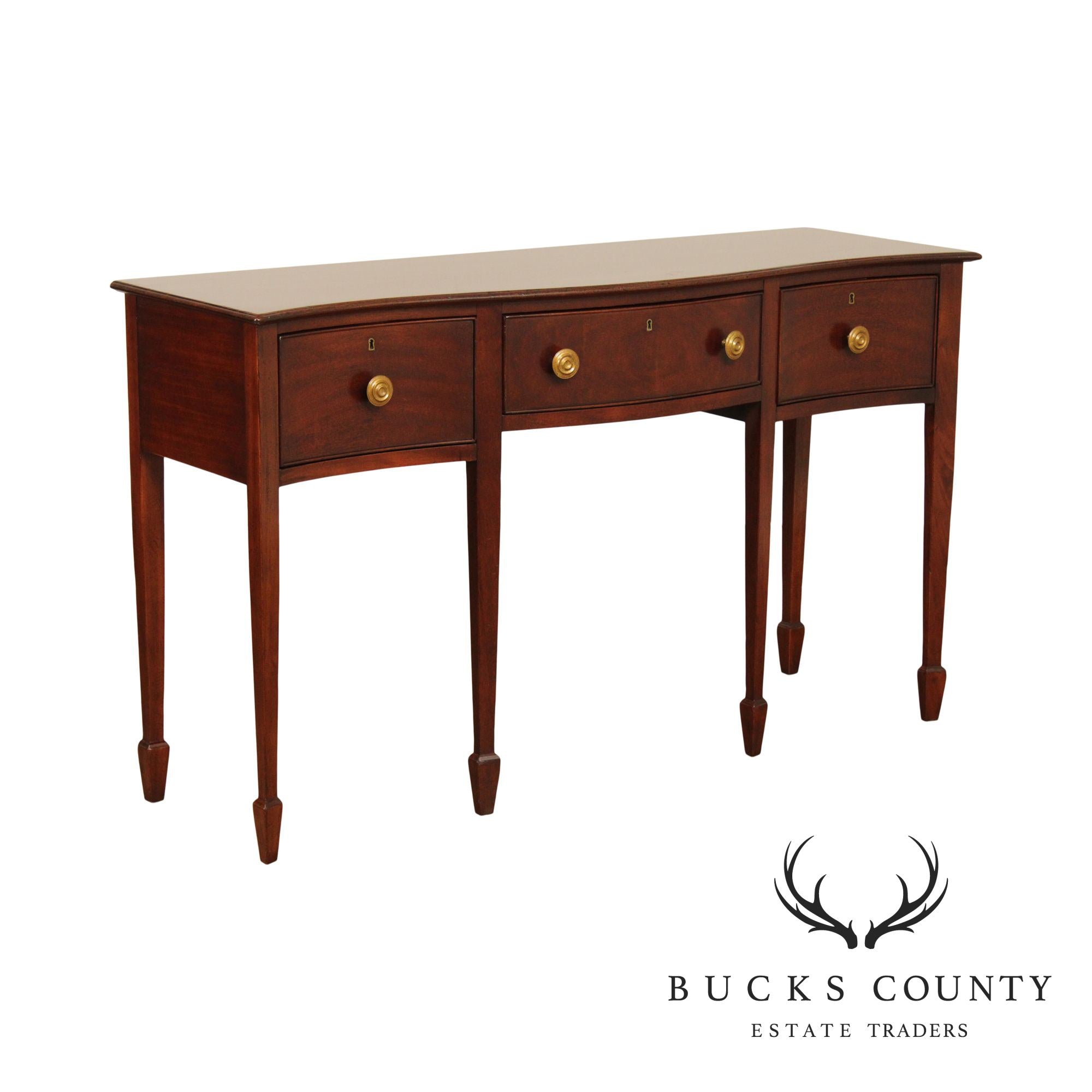 Wright Table Company Federal Style Mahogany Sideboard Console Table