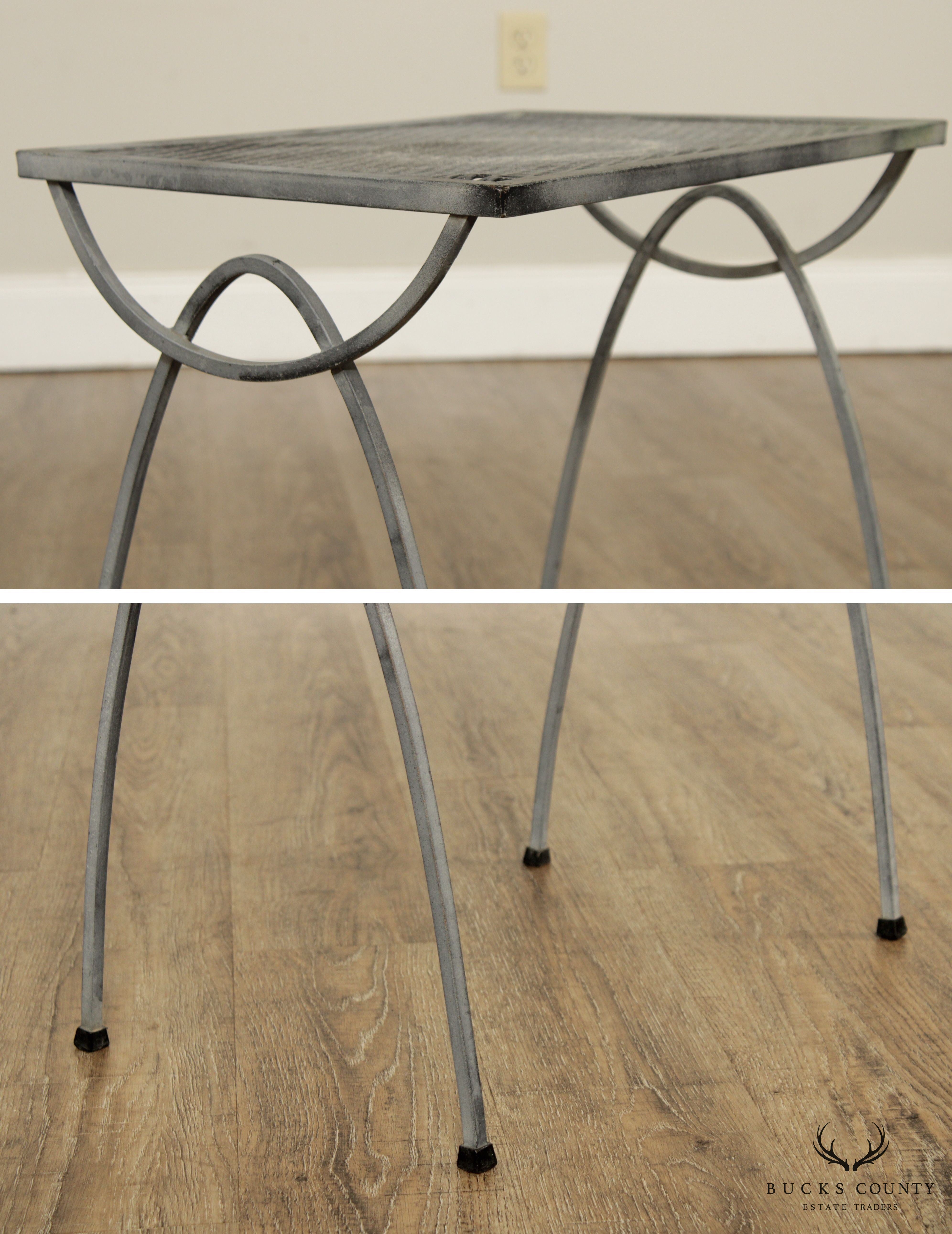 Salterini Mid Century Wrought Iron Garden Nesting Tables