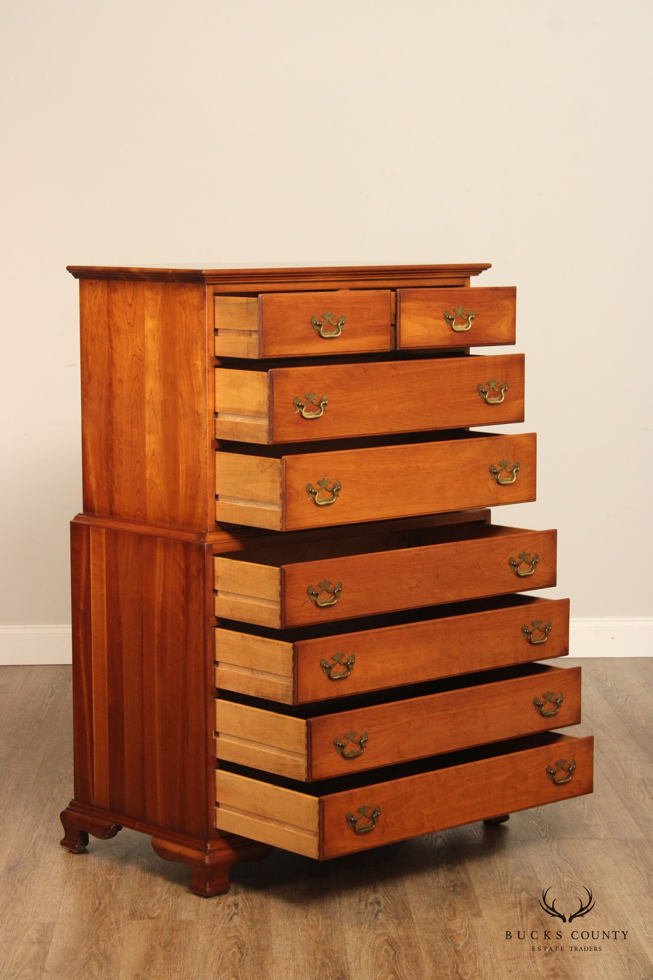 Stickley Chippendale Style Cherry Highboy Dresser