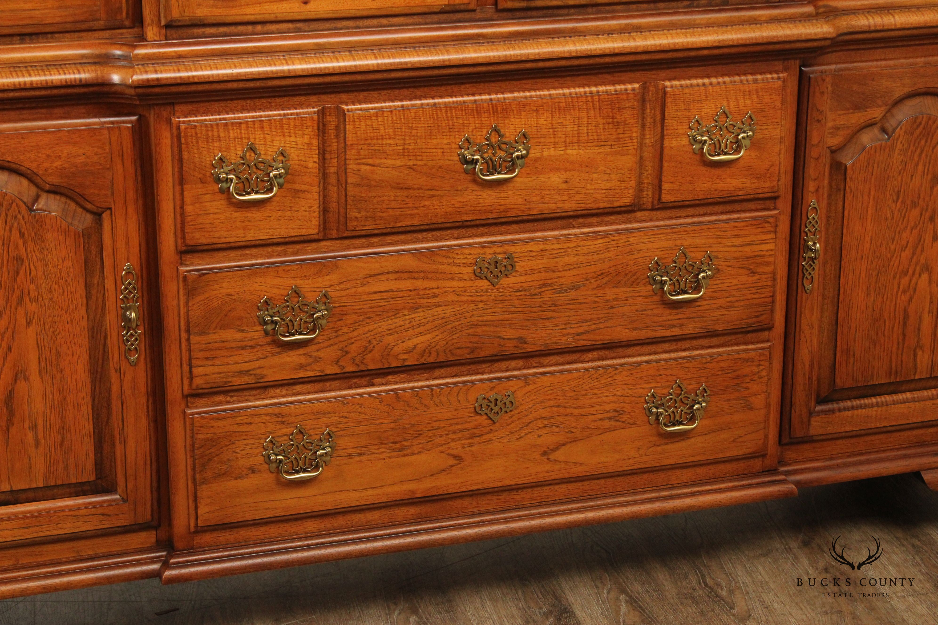 Thomasville Fisher Park Oak Vintage China Cabinet