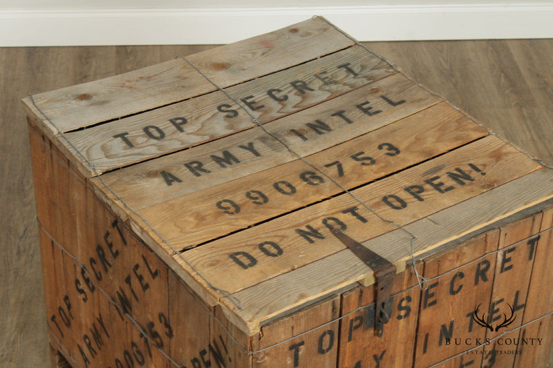 Top Secret Army Intel, Do Not Open Storage Crate, Movie, Play Prop