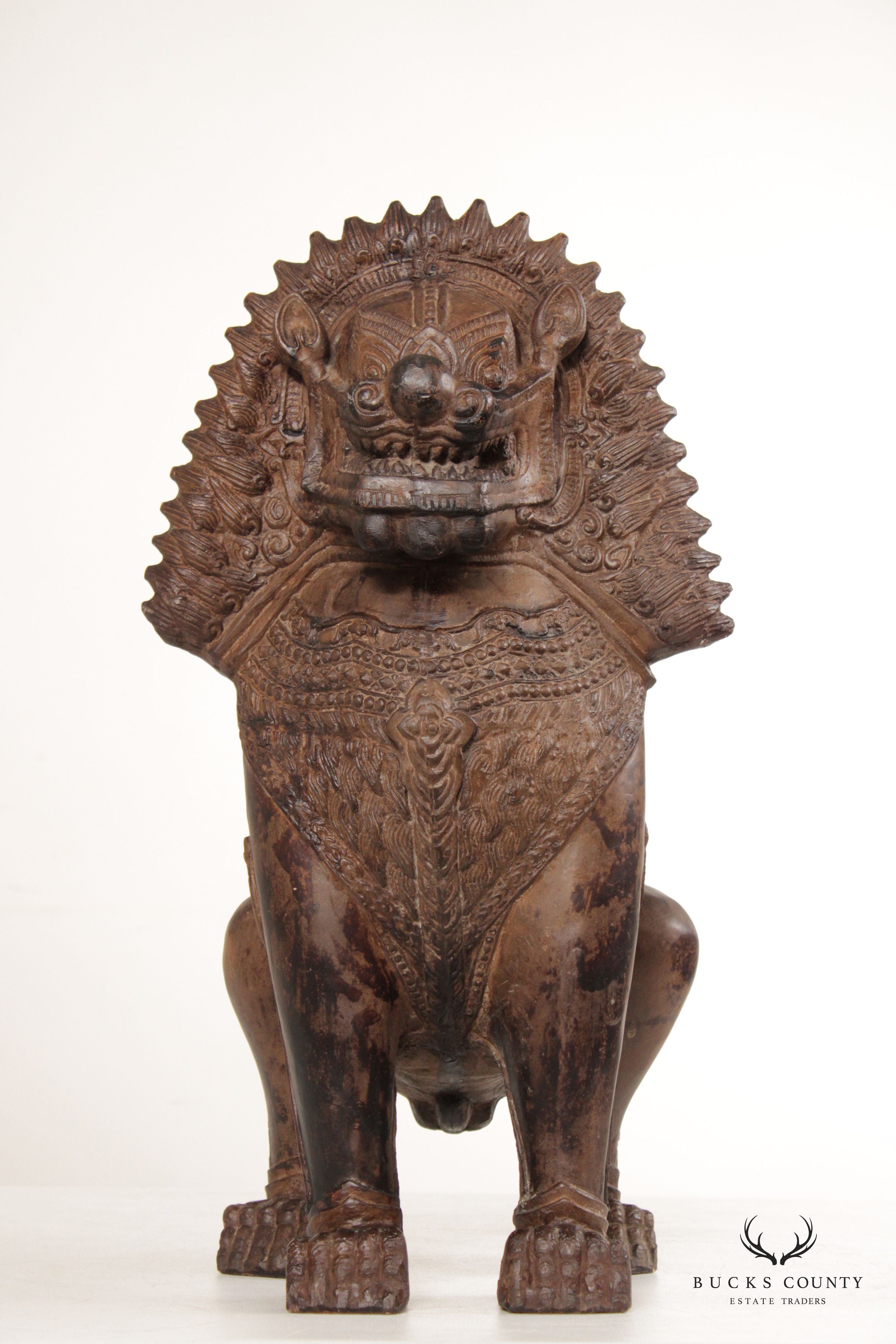 Austin Productions Terra Cotta Thai Foo Dog Statue