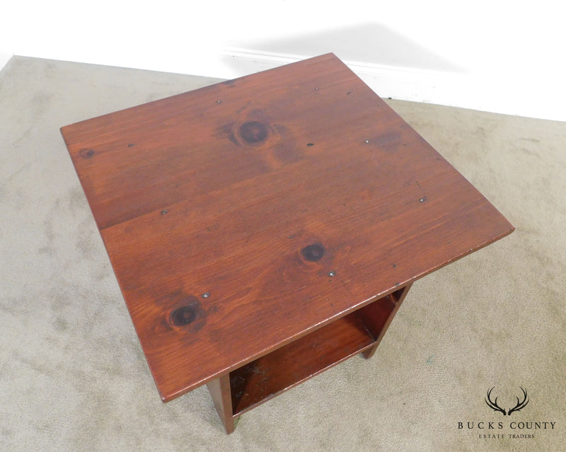 Country Pine Custom 2 Tier Side Table