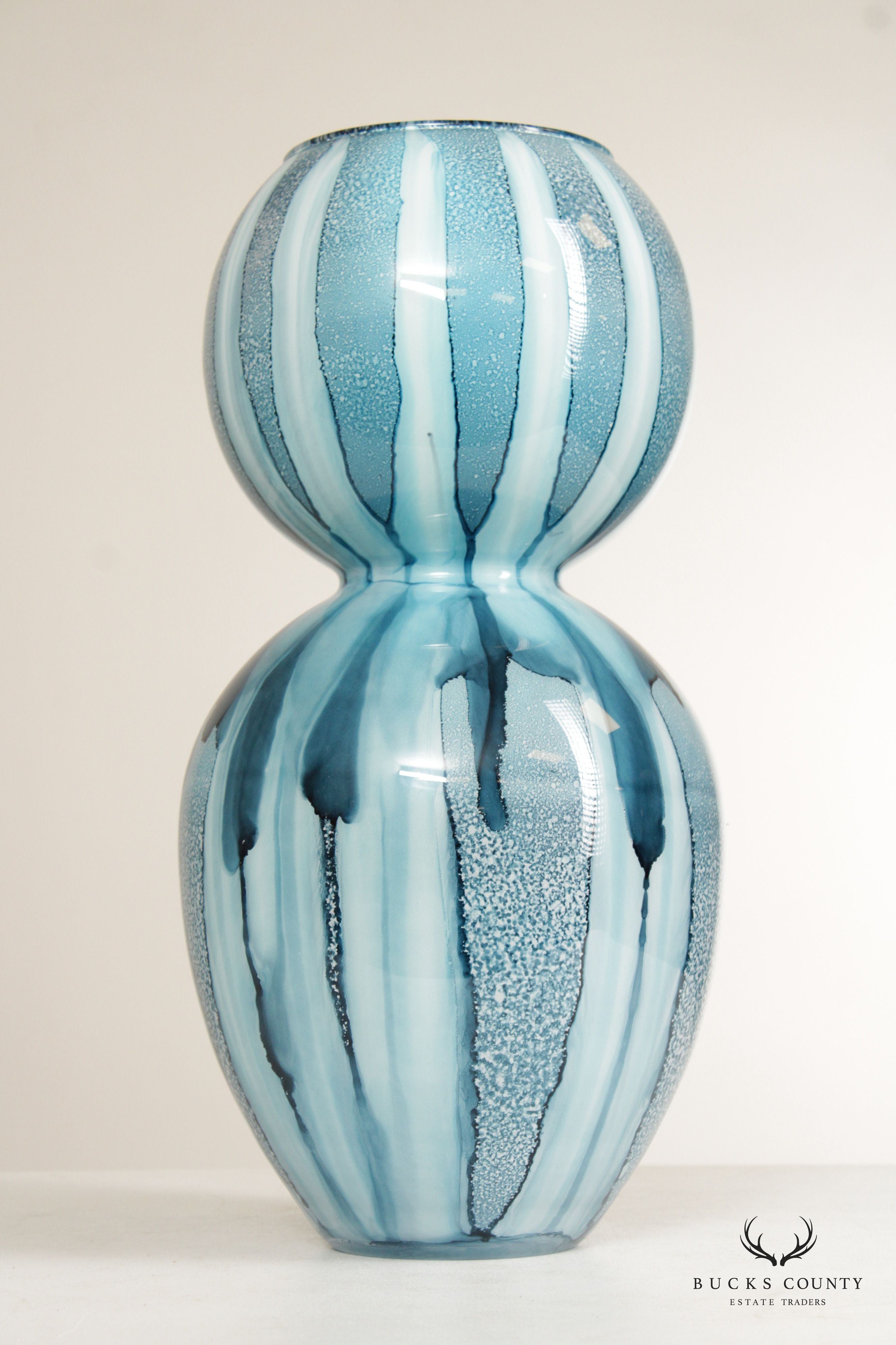 Contemporary Double Gourd Blown Glass Vase