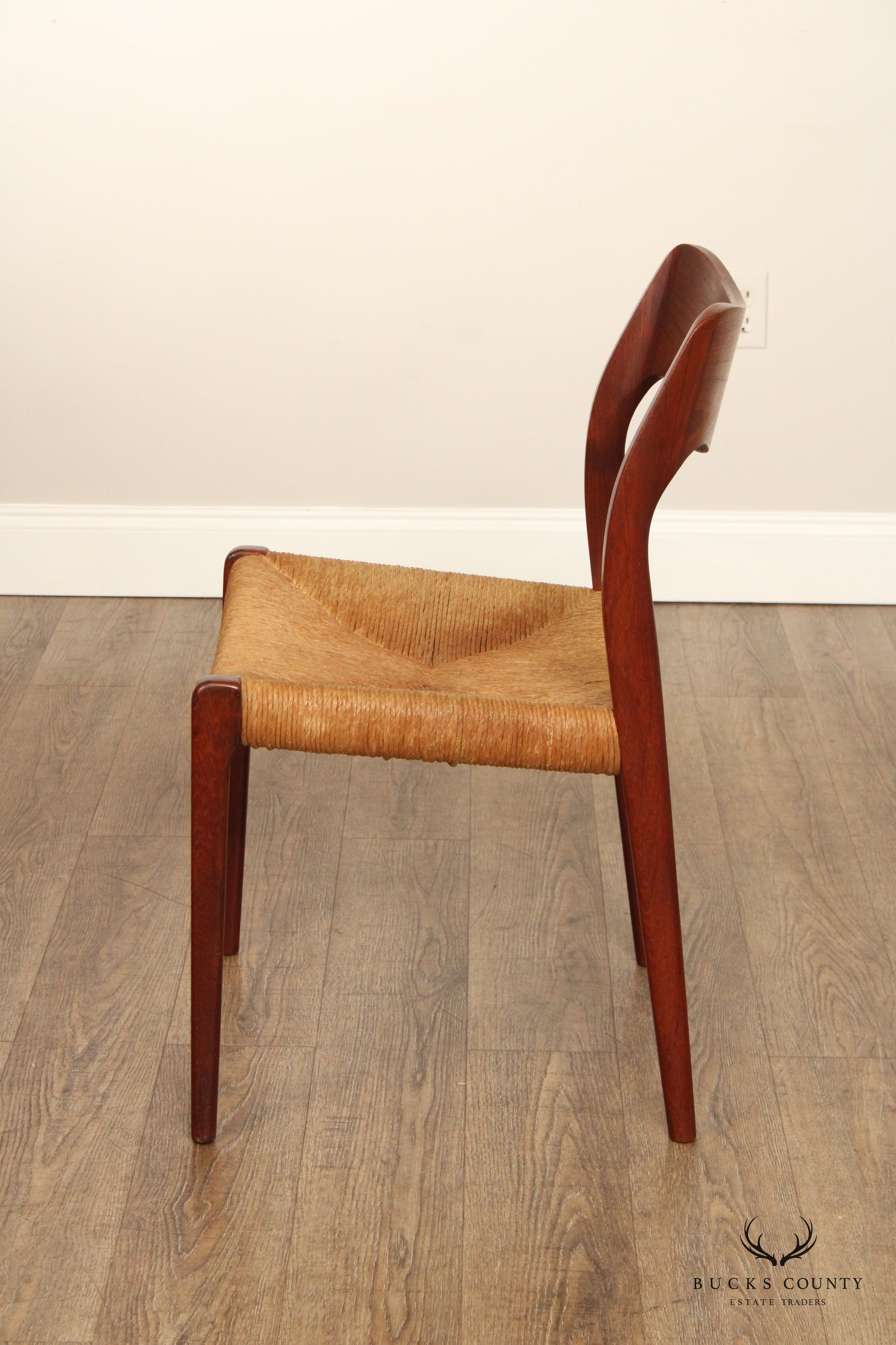 Niels Møller Danish Modern 'Model 71' Teak Side Chair