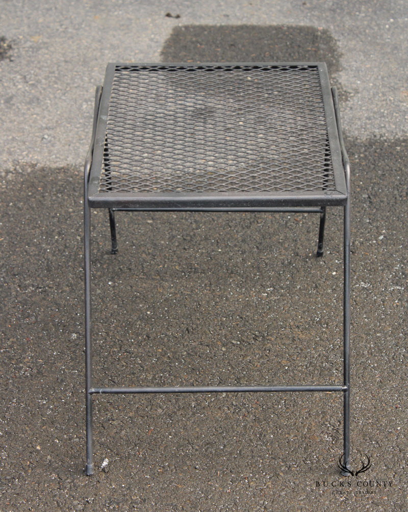 Woodard Mid Century Modern Wrought Iron 'Briarwood' Outdoor End Table