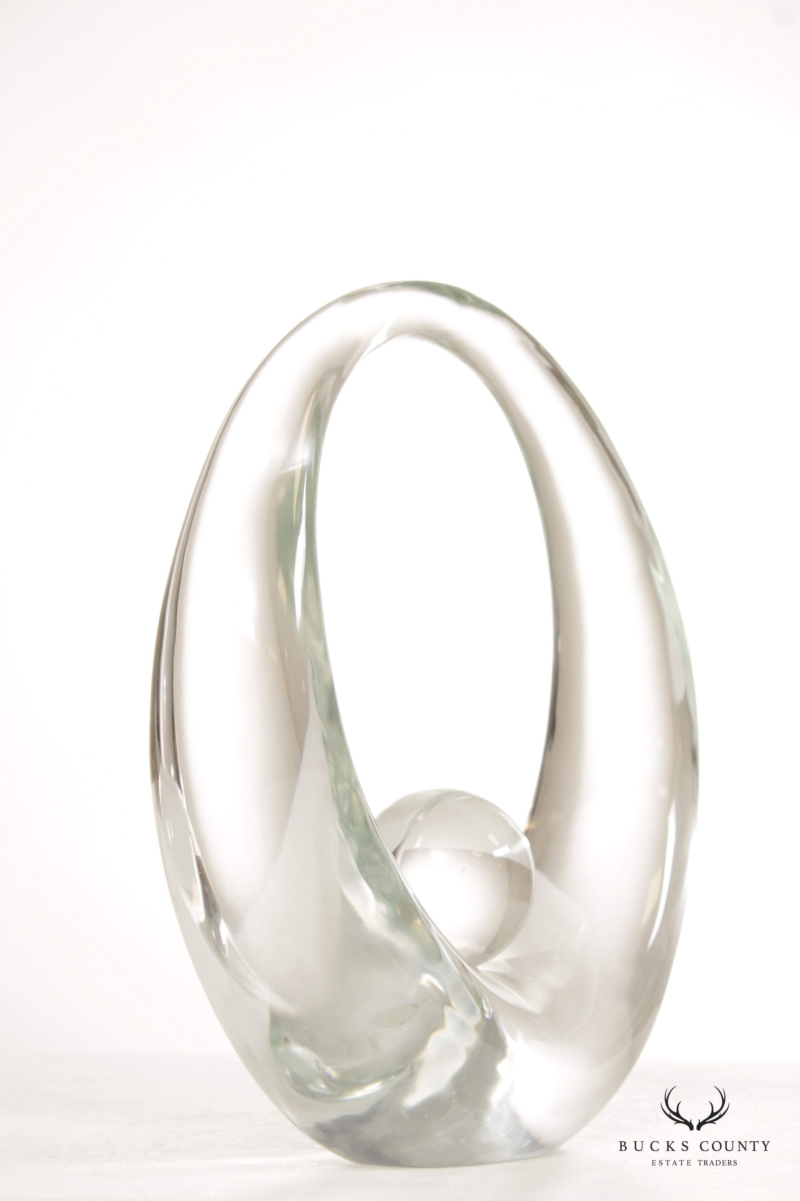 Pino Signoretto Free Form Clear Glass Sculpture