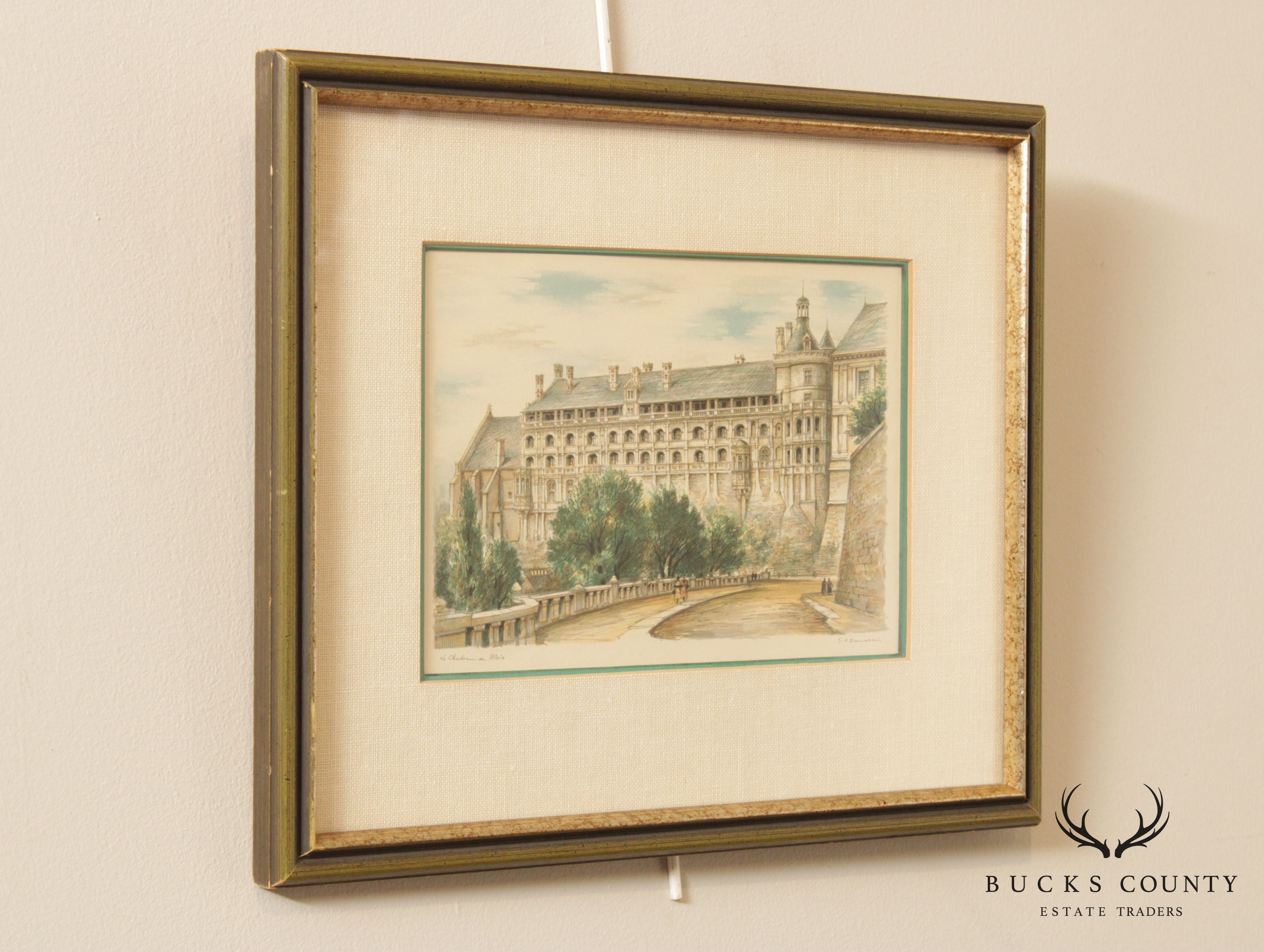 Le Chateau de Blois Lithograph Print by G. A. Dumarais