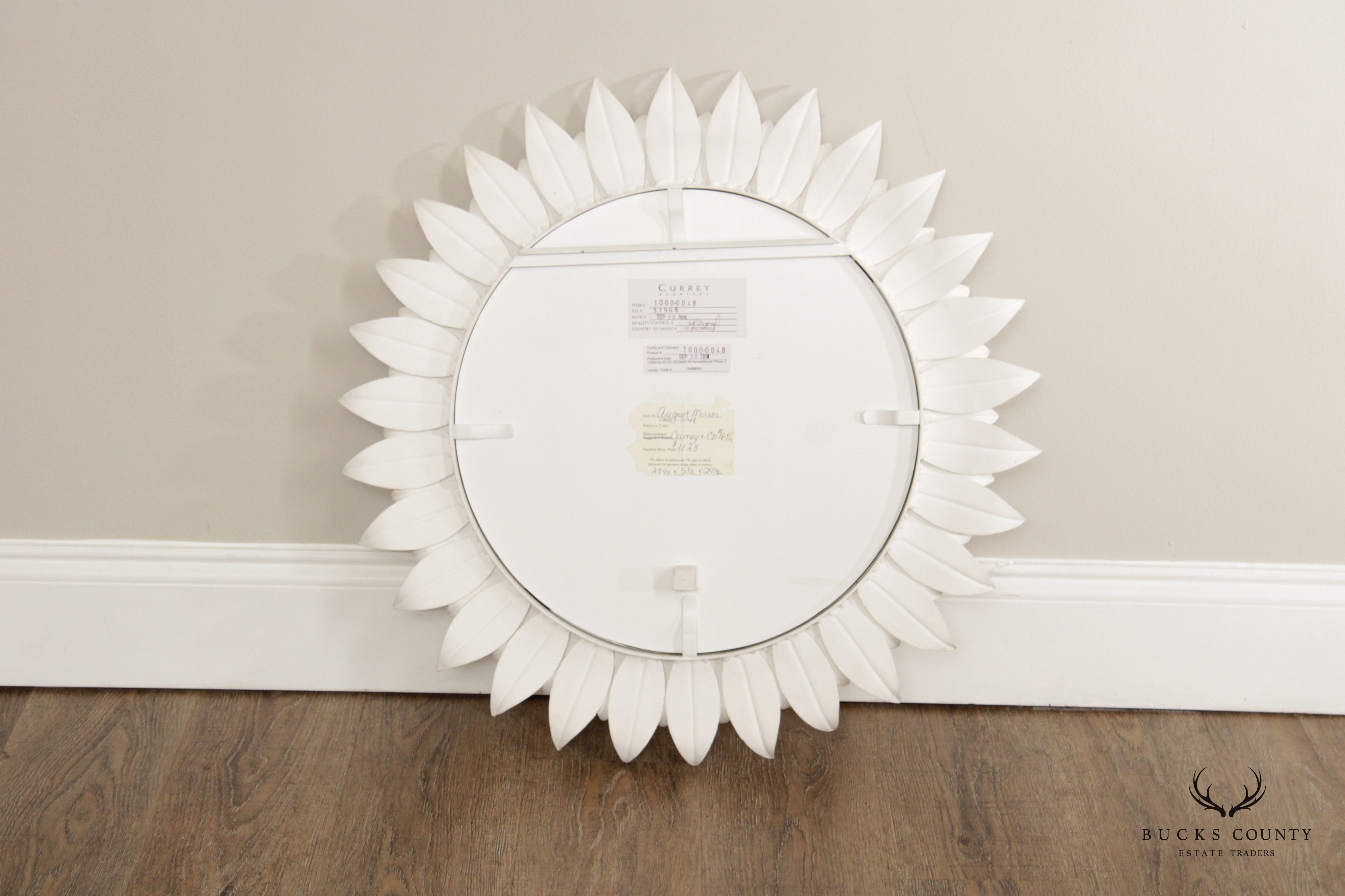 Currey & Company Enameled Steel Sunburst Wall Mirror