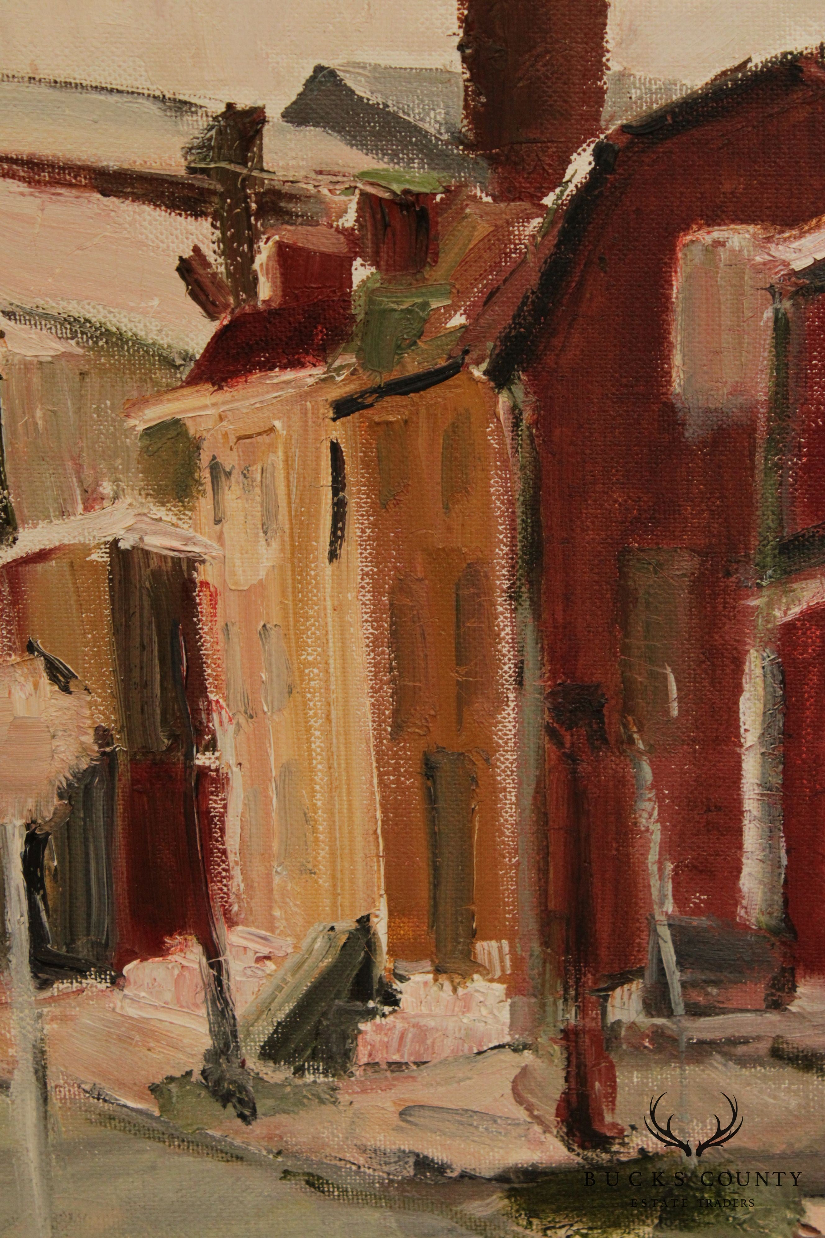 Christine Drake Original Oil Painting Street Scene