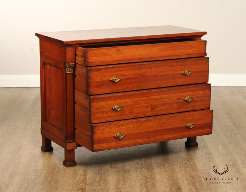 Annibale Colombo French Empire Style Cherry Chest Of Drawers