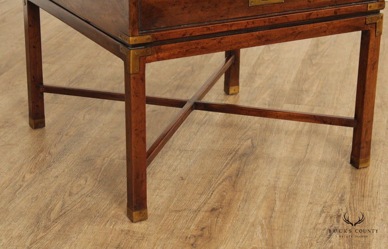 Heritage Campaign Style Square One-Drawer Side Table
