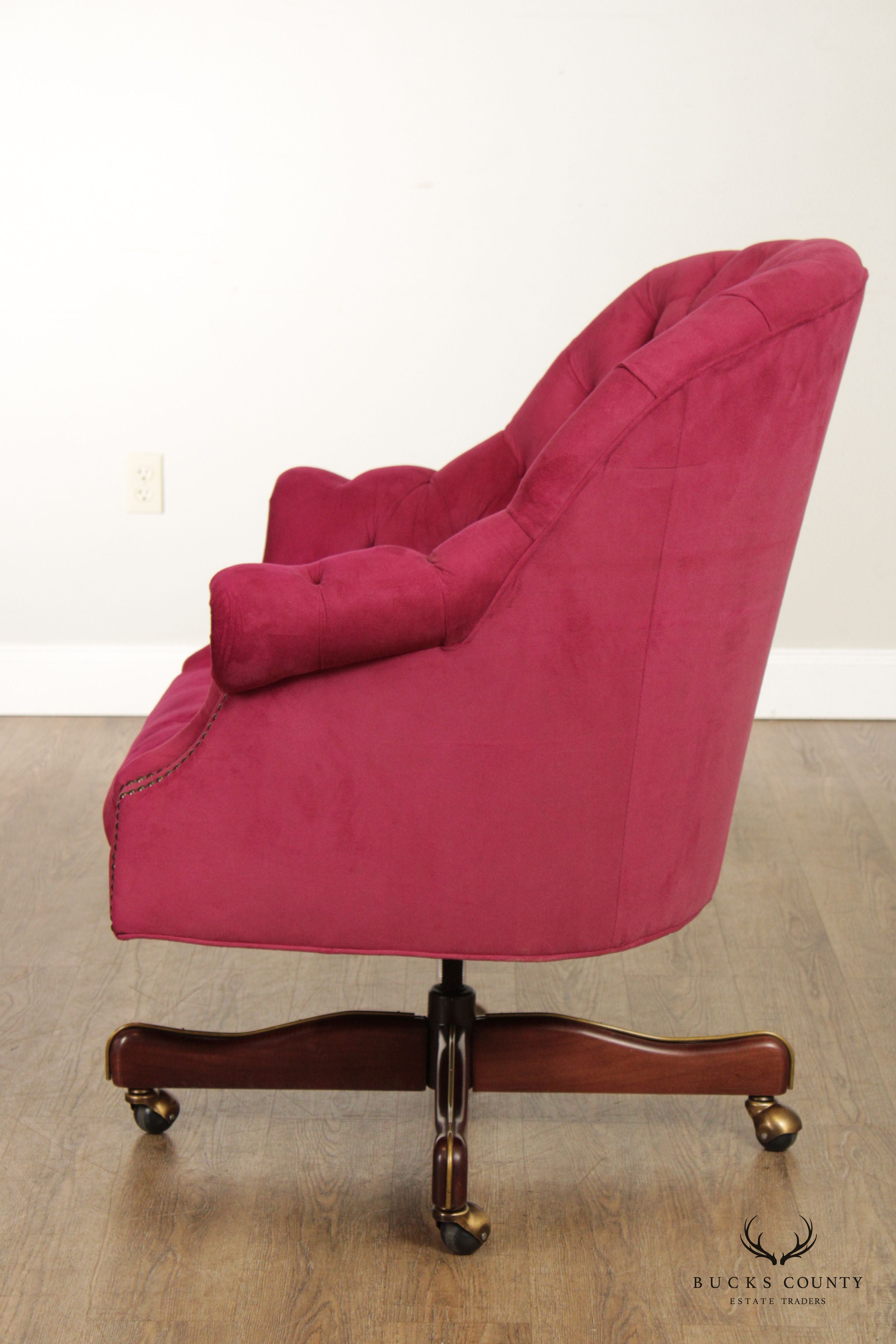 Custom Quality Tufted Upholstered Club Desk Chair