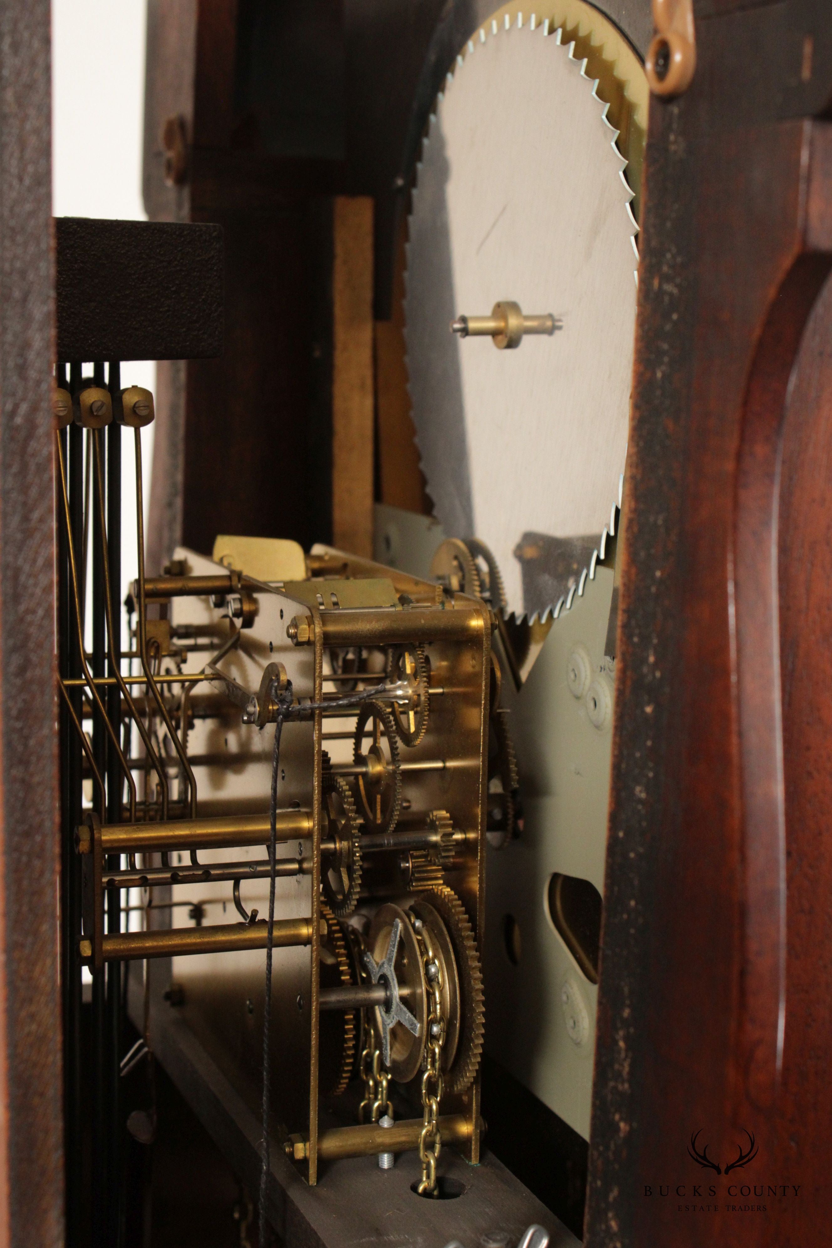 Colonial of Zeeland Mahogany Grandfather Case Clock