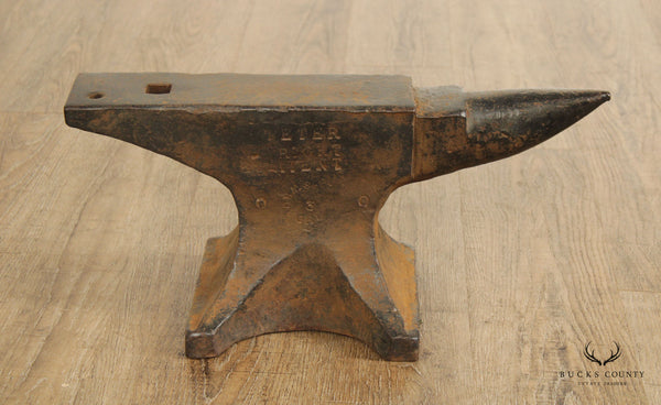 Antique Peter Wright Blacksmith Iron Longhorn Anvil