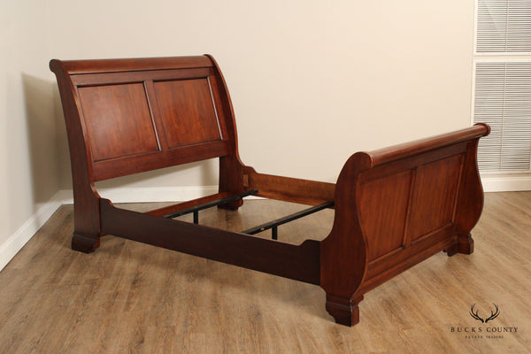 Traditional Style Queen Cherry Sleigh Bed