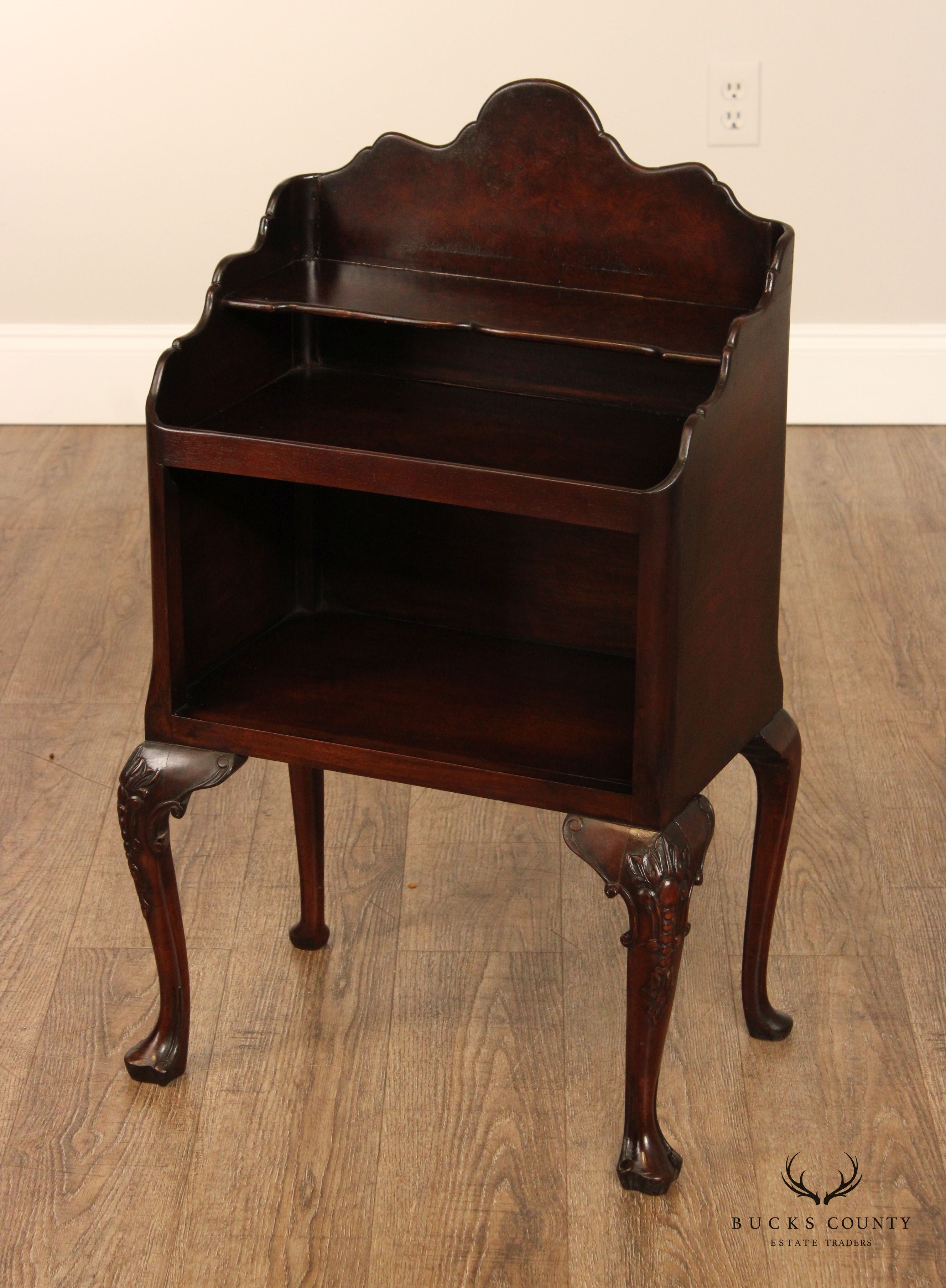 Queen Anne Style Mahogany Bookstand