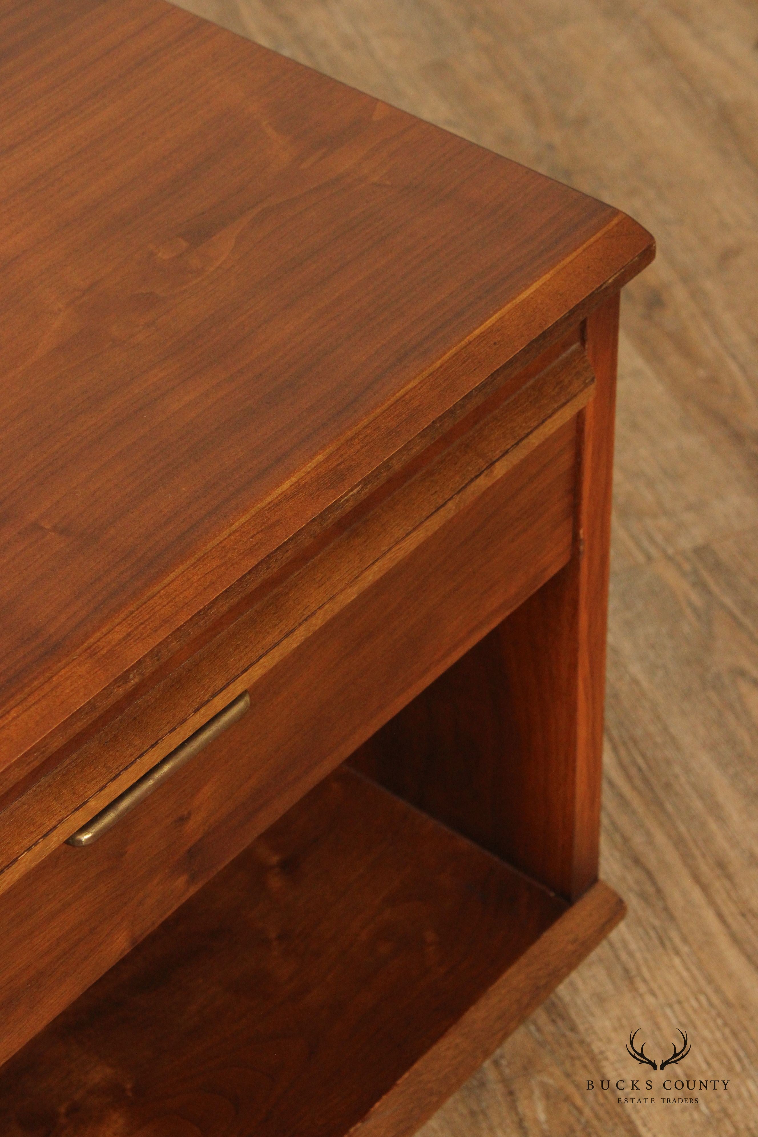 Lane Mid Century Modern Walnut Nightstand