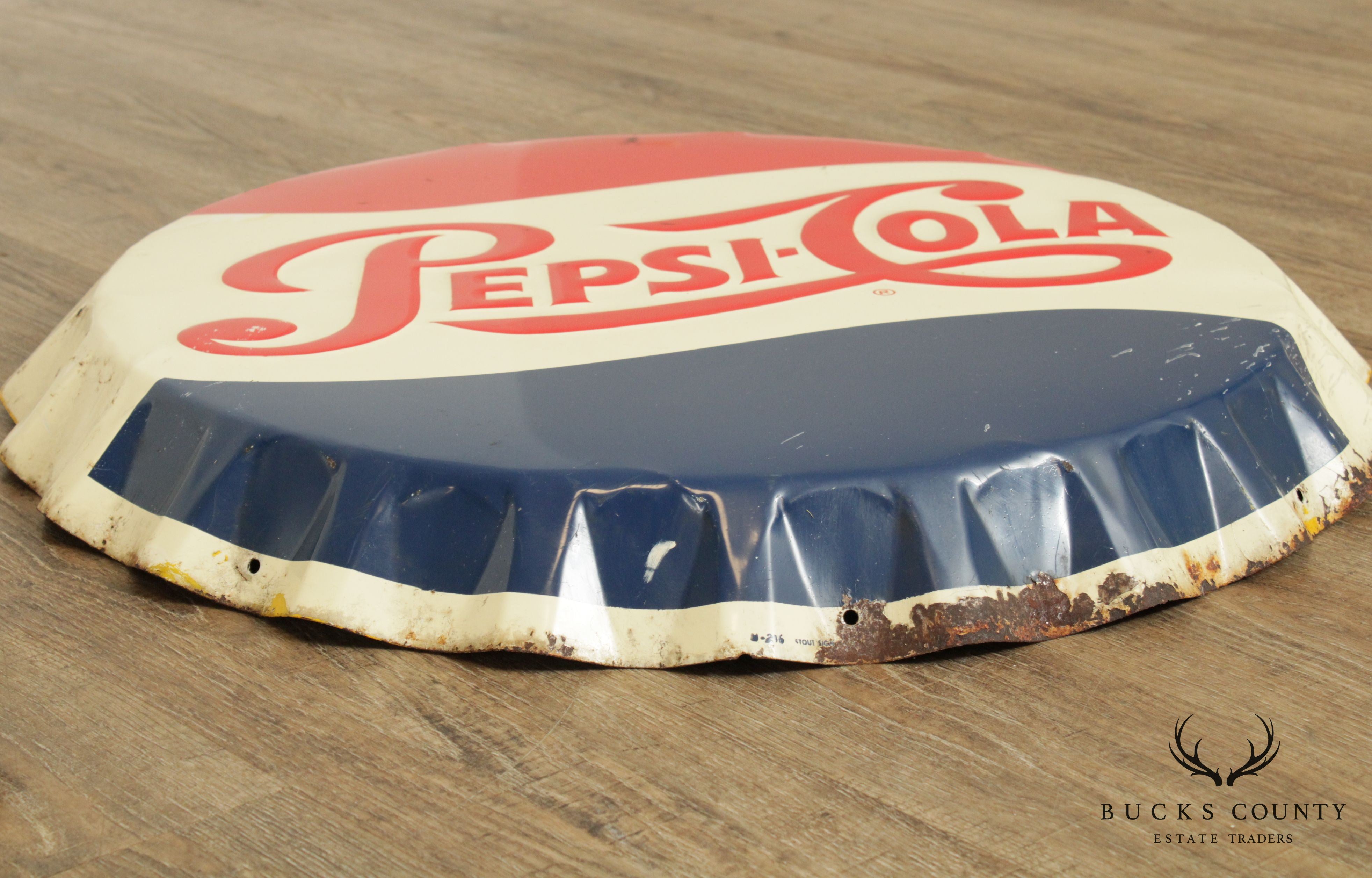 Pepsi Cola Vintage Set 3 Metal Bottle Cap Signs, Stout