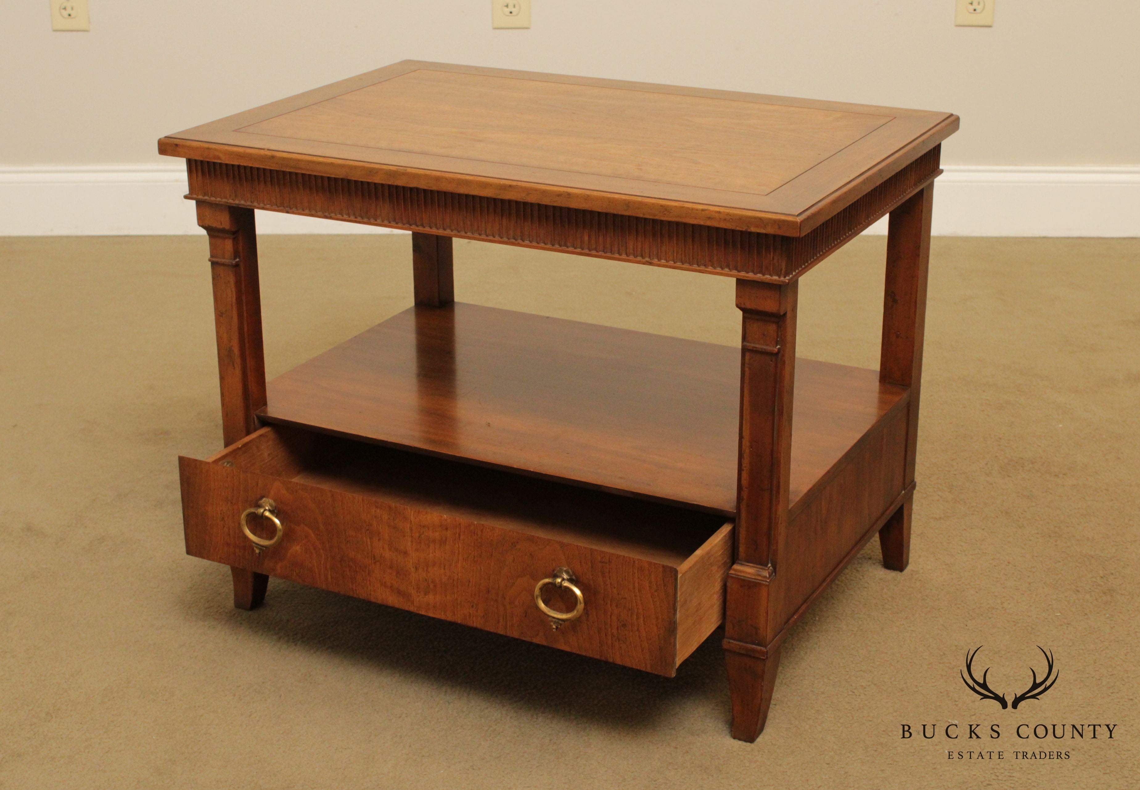 Baker Vintage Walnut French Empire Style Nightstand