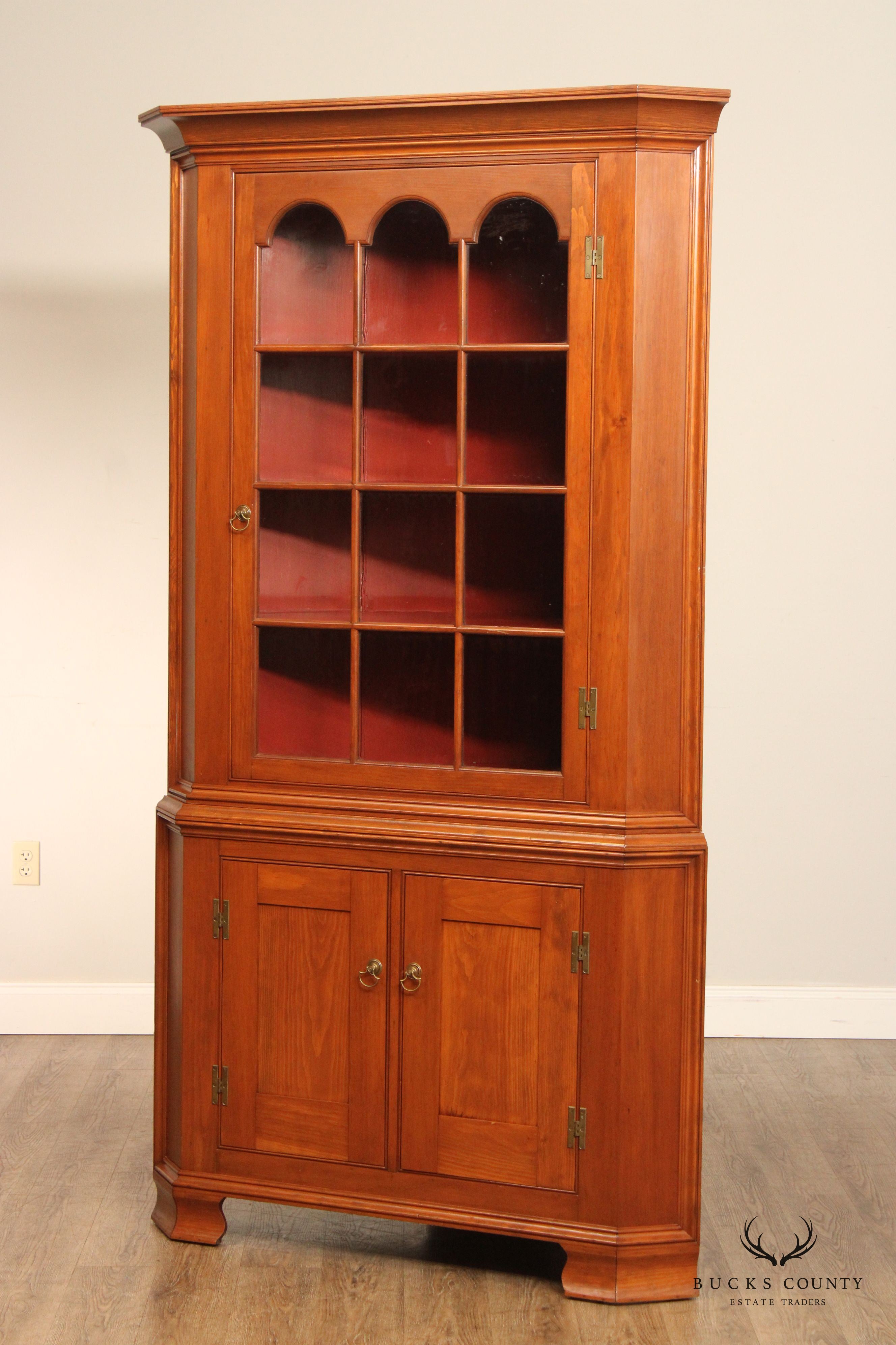 Wayne Kramer Farmhouse Style Two-Piece Corner Cabinet