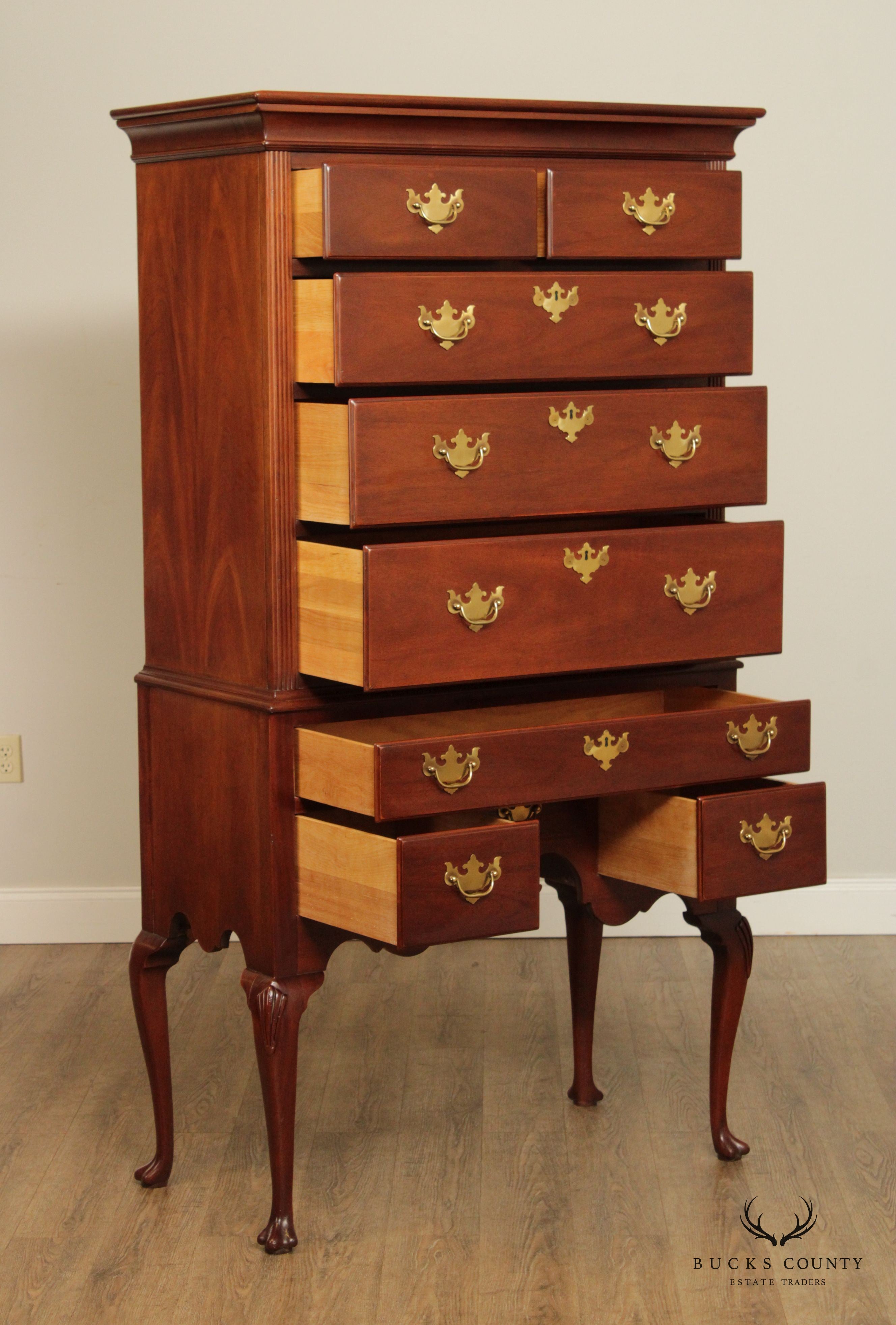 Hickory Chair Queen Anne Style Mahogany Highboy