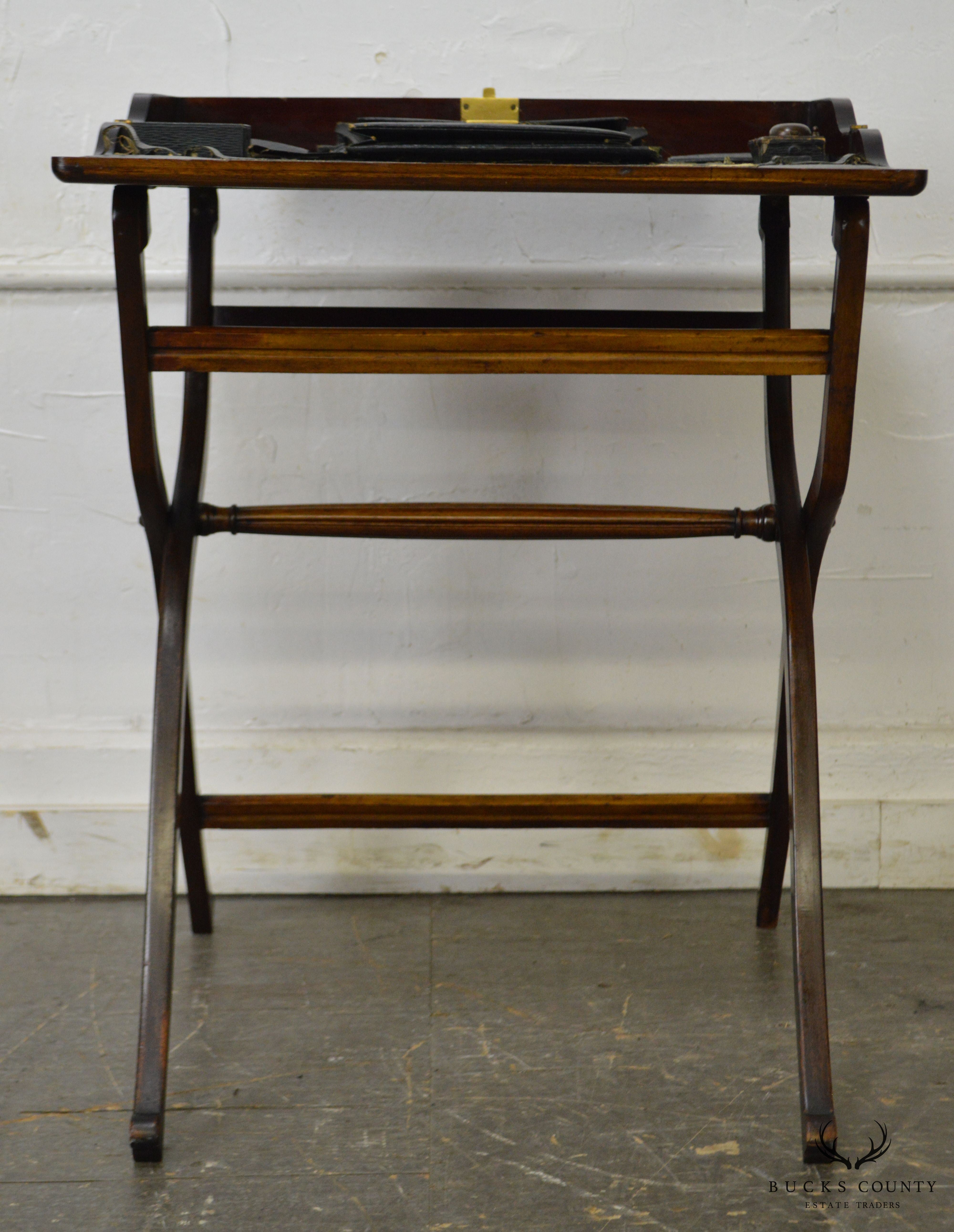 Folding Desk Built-In Ink Well and Pockets