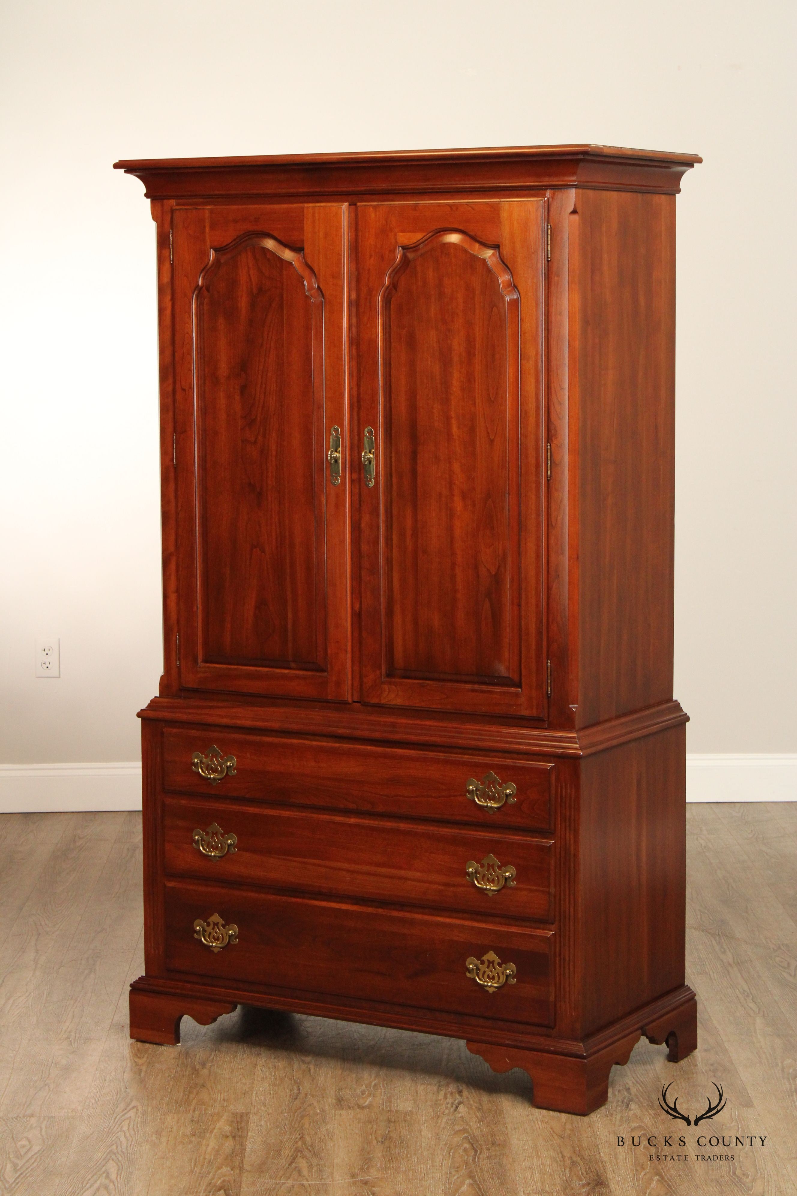 Knob Creek Chippendale Style Cherry Armoire