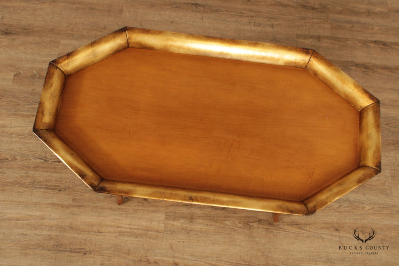 Regency Style Octagonal Oval Coffee Table