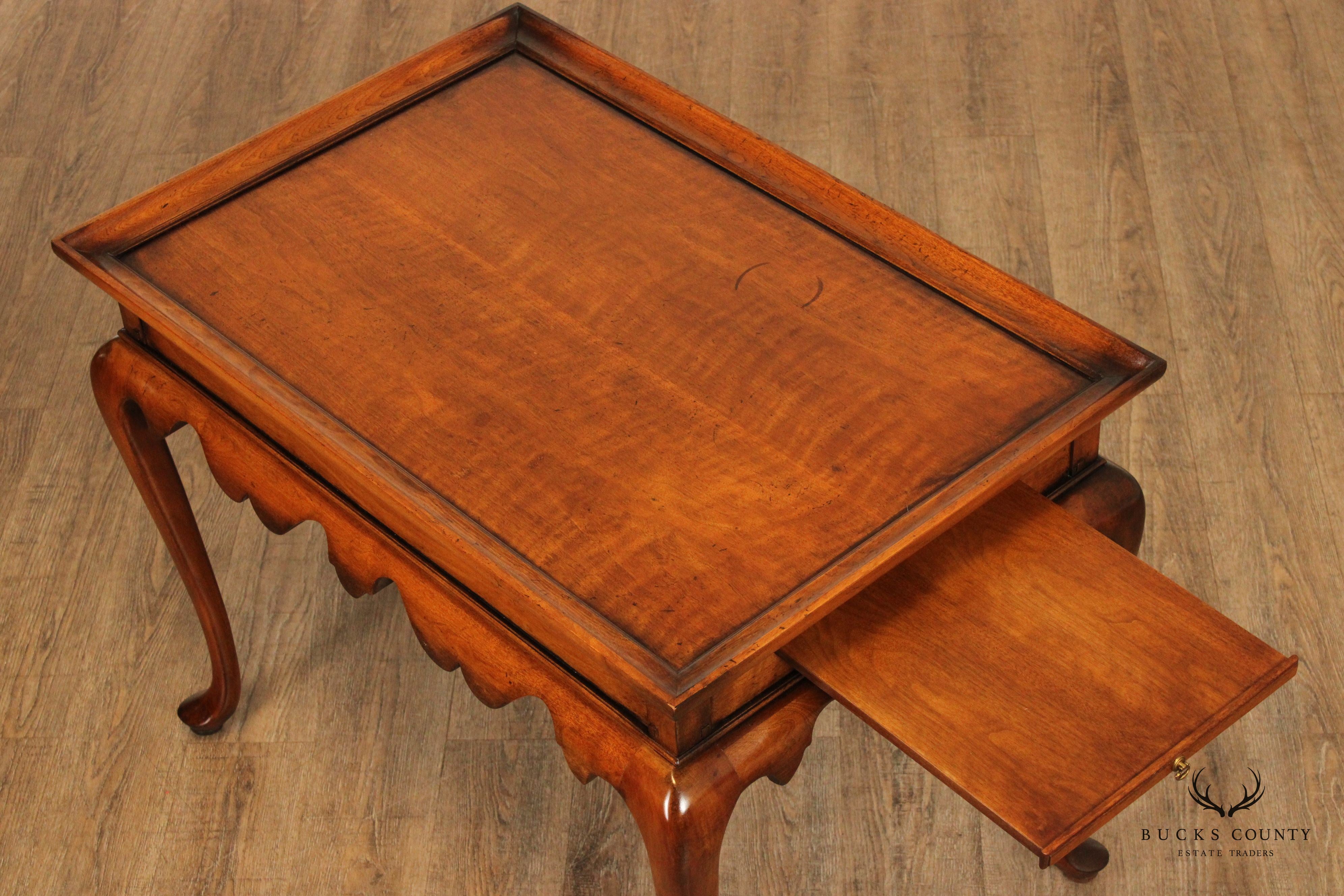 Ralph Lauren Queen Anne Style Walnut Tea Table