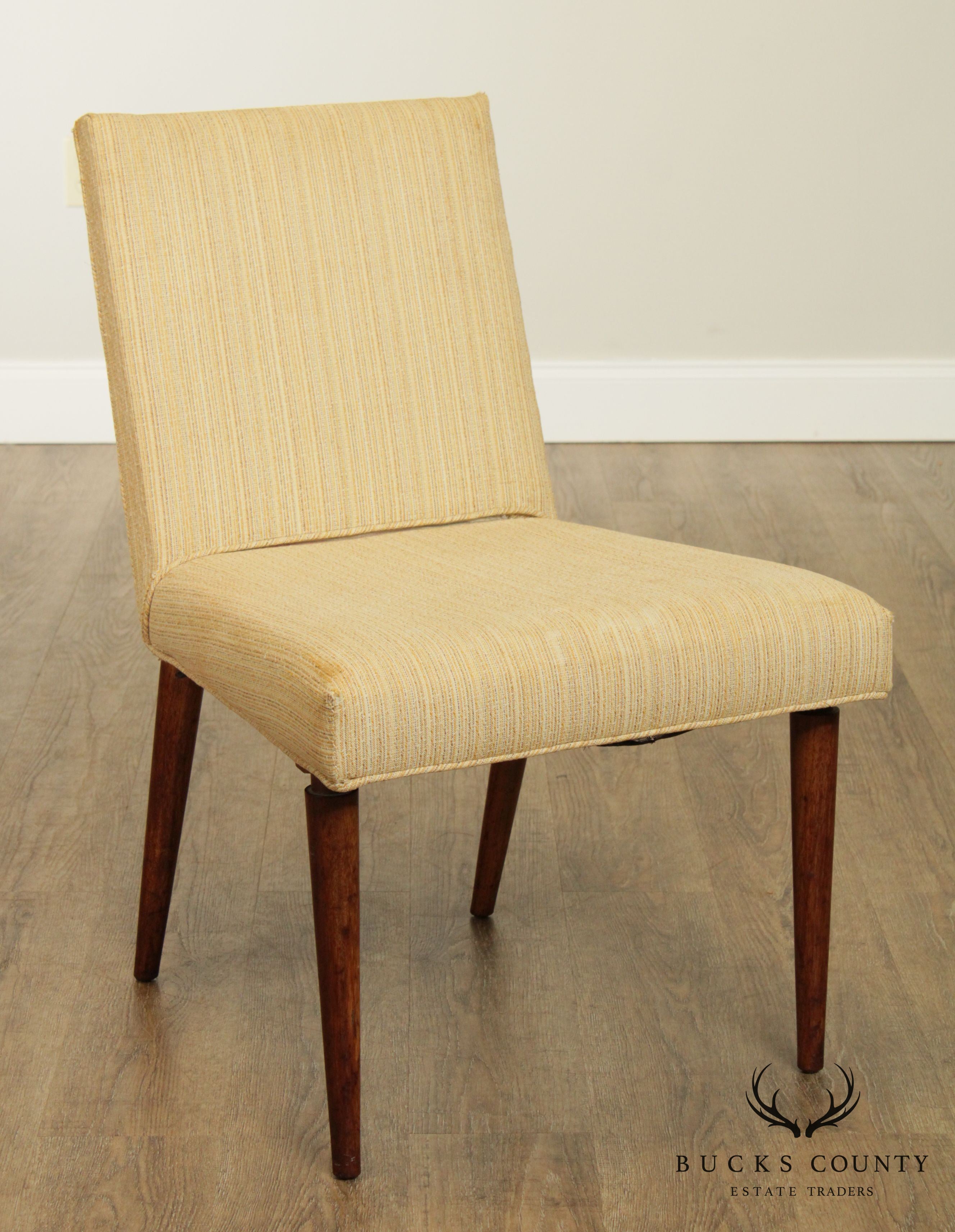 Mid Century Modern Walnut Side Chair Possibly Robsjohn Gibbings