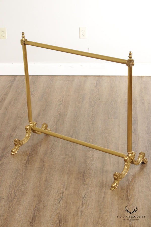 French Louis XVI Style Brass Quilt Rack
