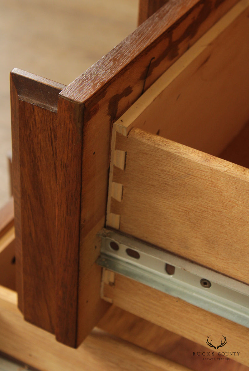 Tobago Mid Century Modern Brutalist Sculpted Walnut Armoire