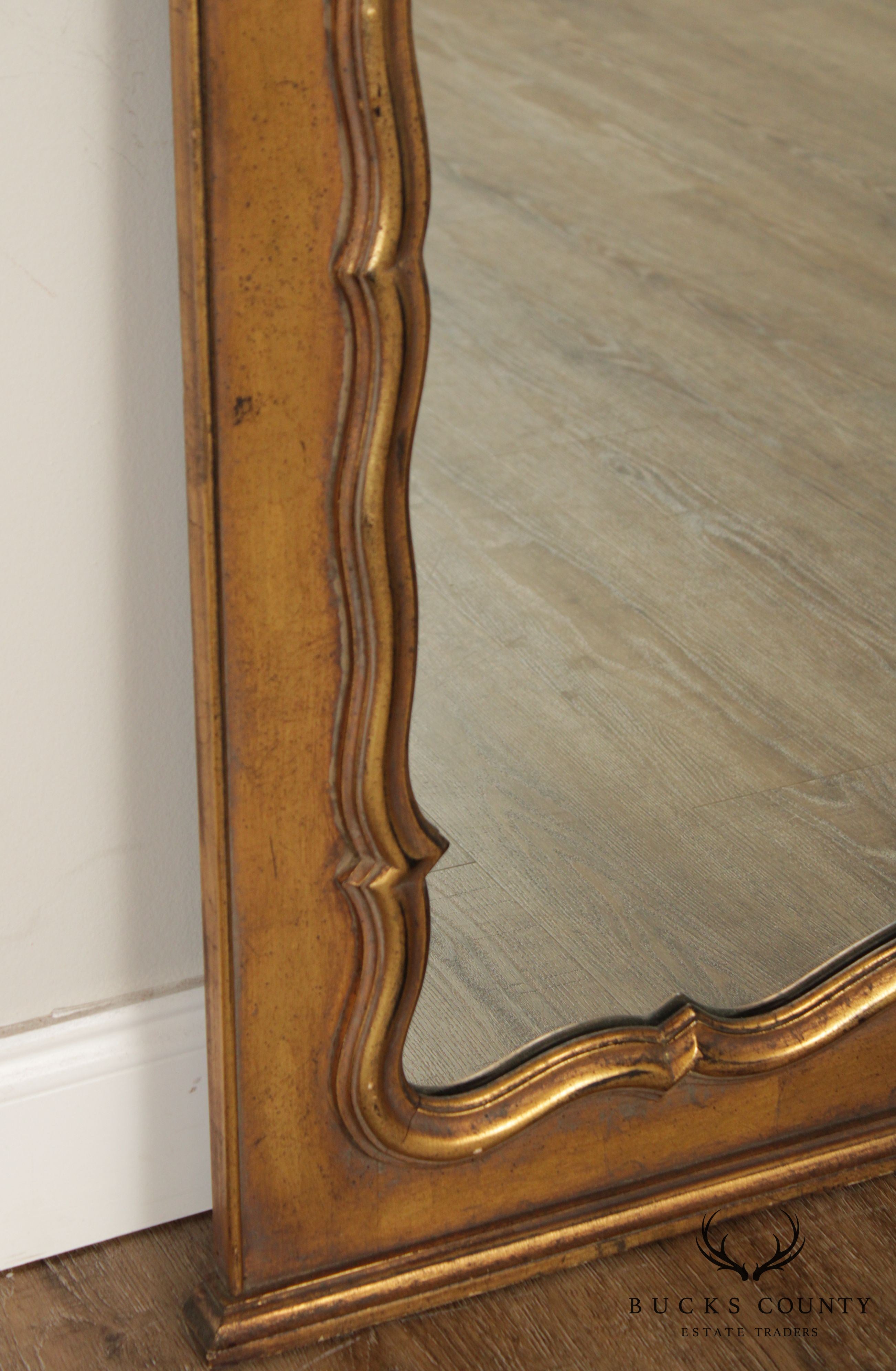 Ruder New York French Louis XV Style Vintage Gilt Wall Mirror