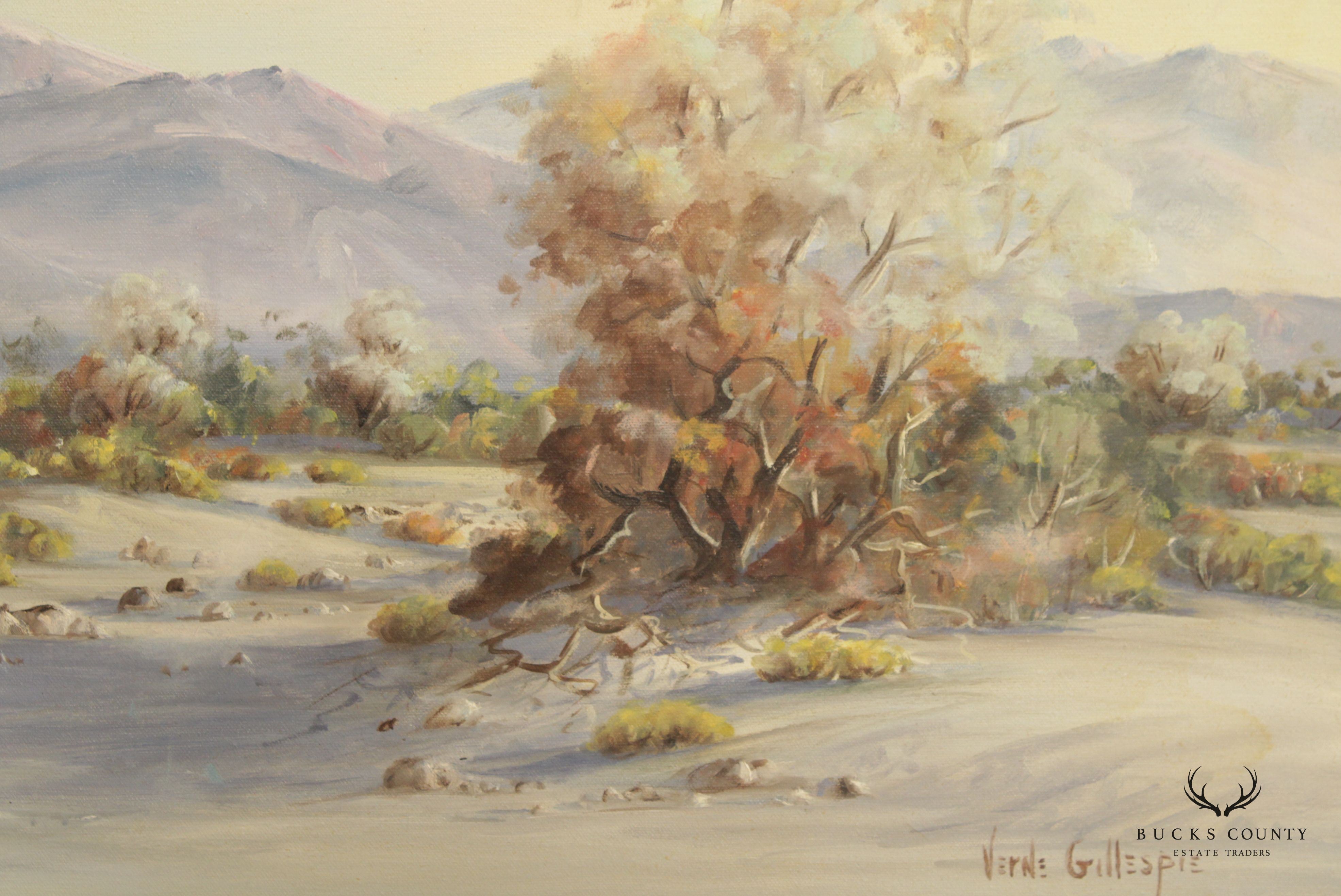 Verne Gillespie California Desert Plein Air Landscape Original Painting