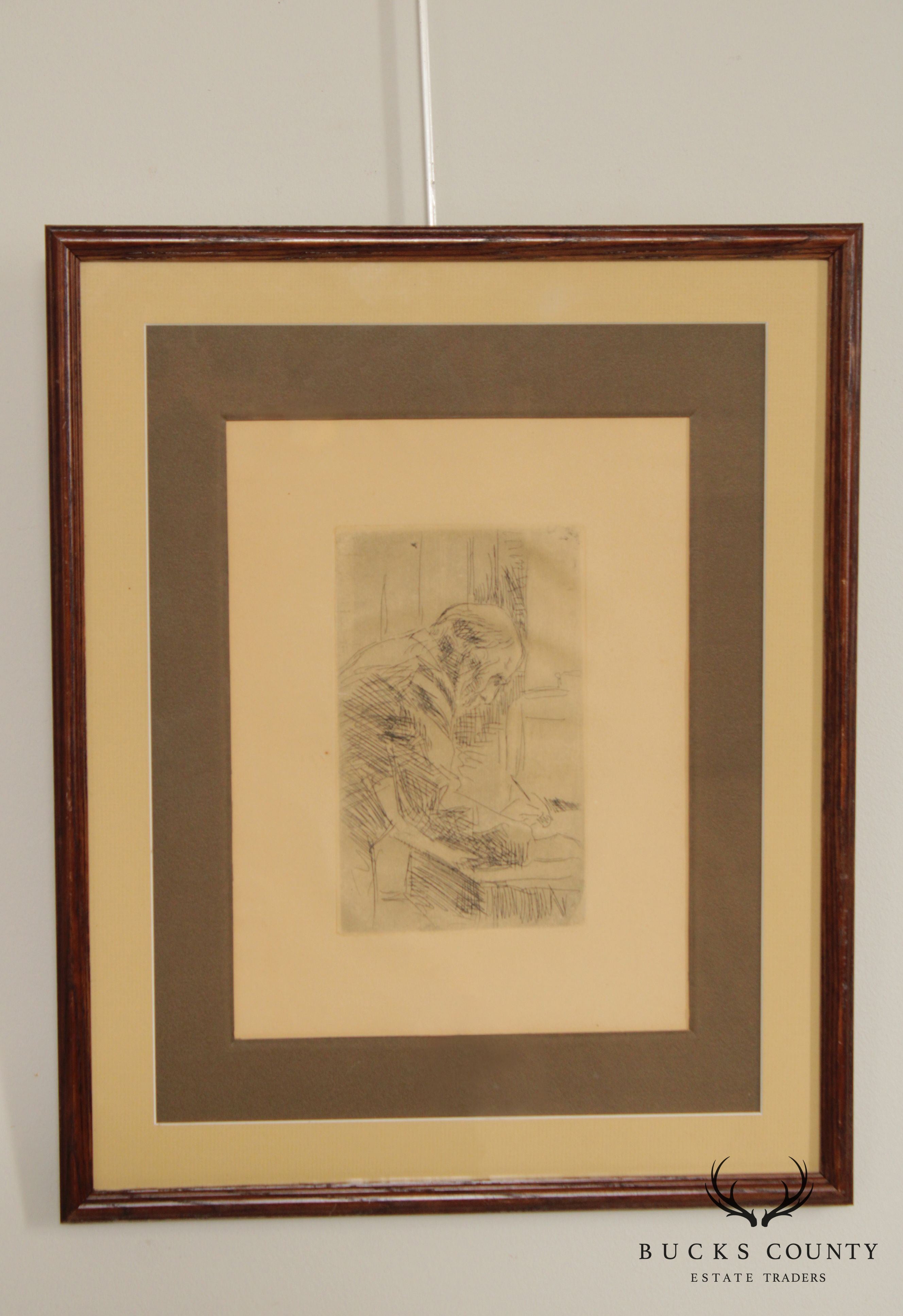 'Le Bonne Grauier' French Etching by Pierre Bonnard