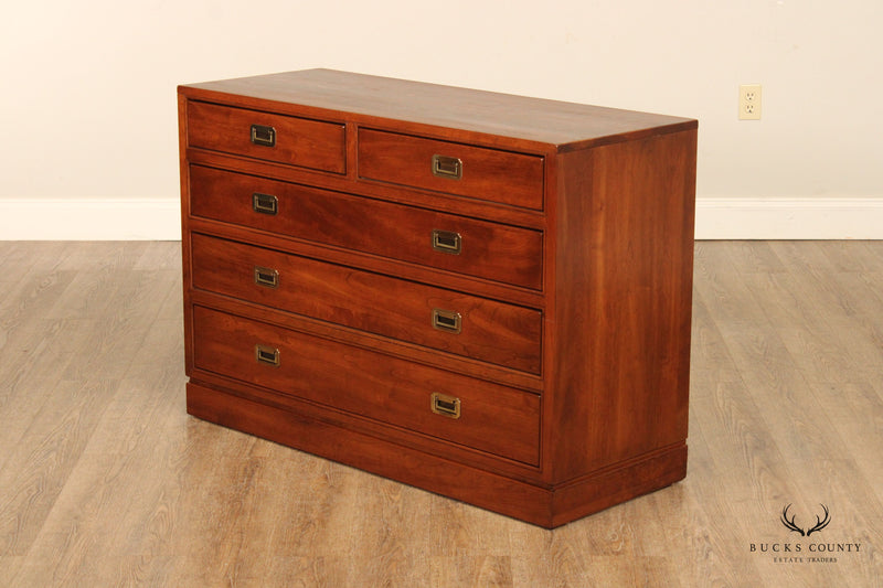 Ethan Allen Vintage Campaign Style Cherry Chest of Drawers