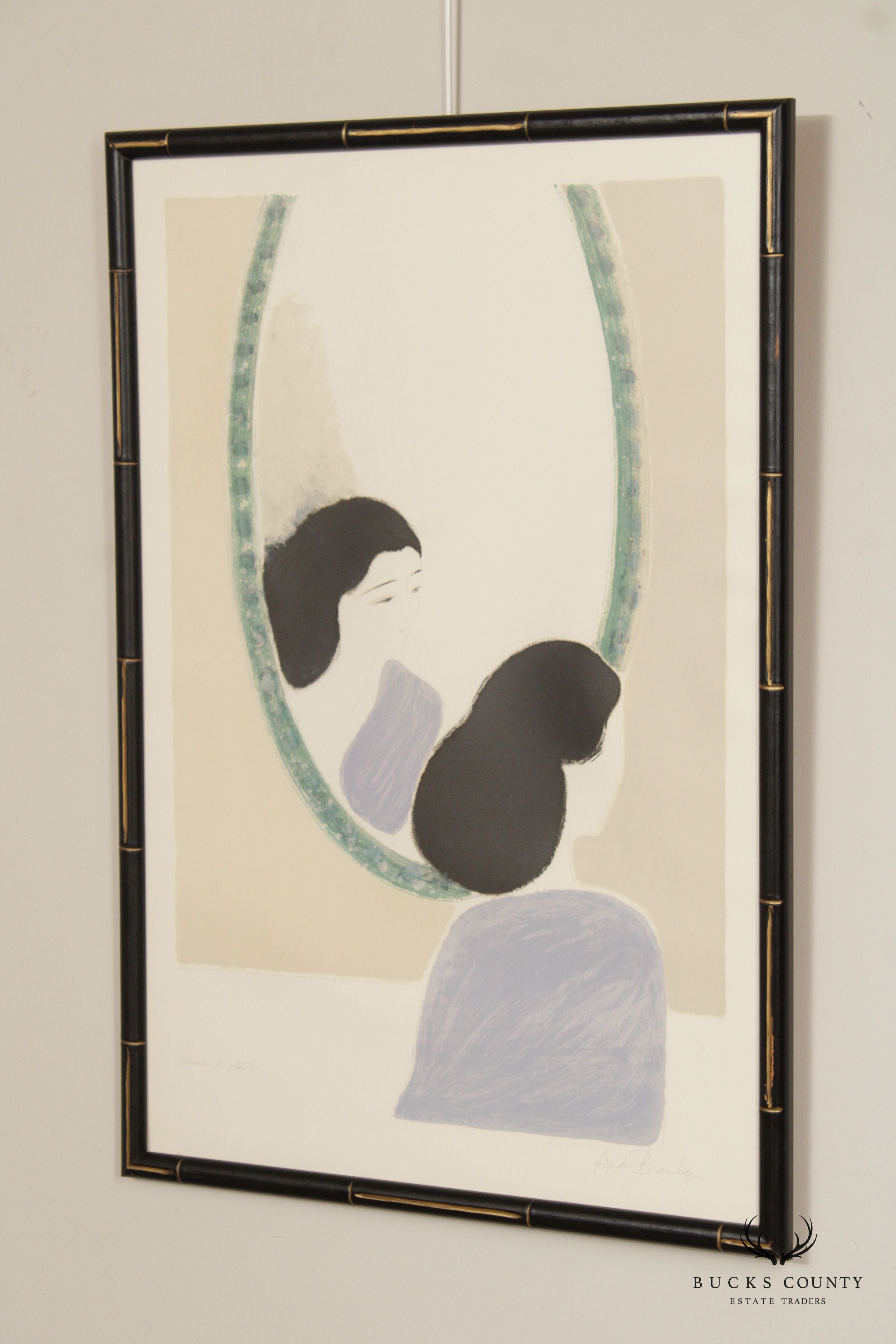 Andre Brasilier Signed Lithograph 'Le Miroir en Irlande'