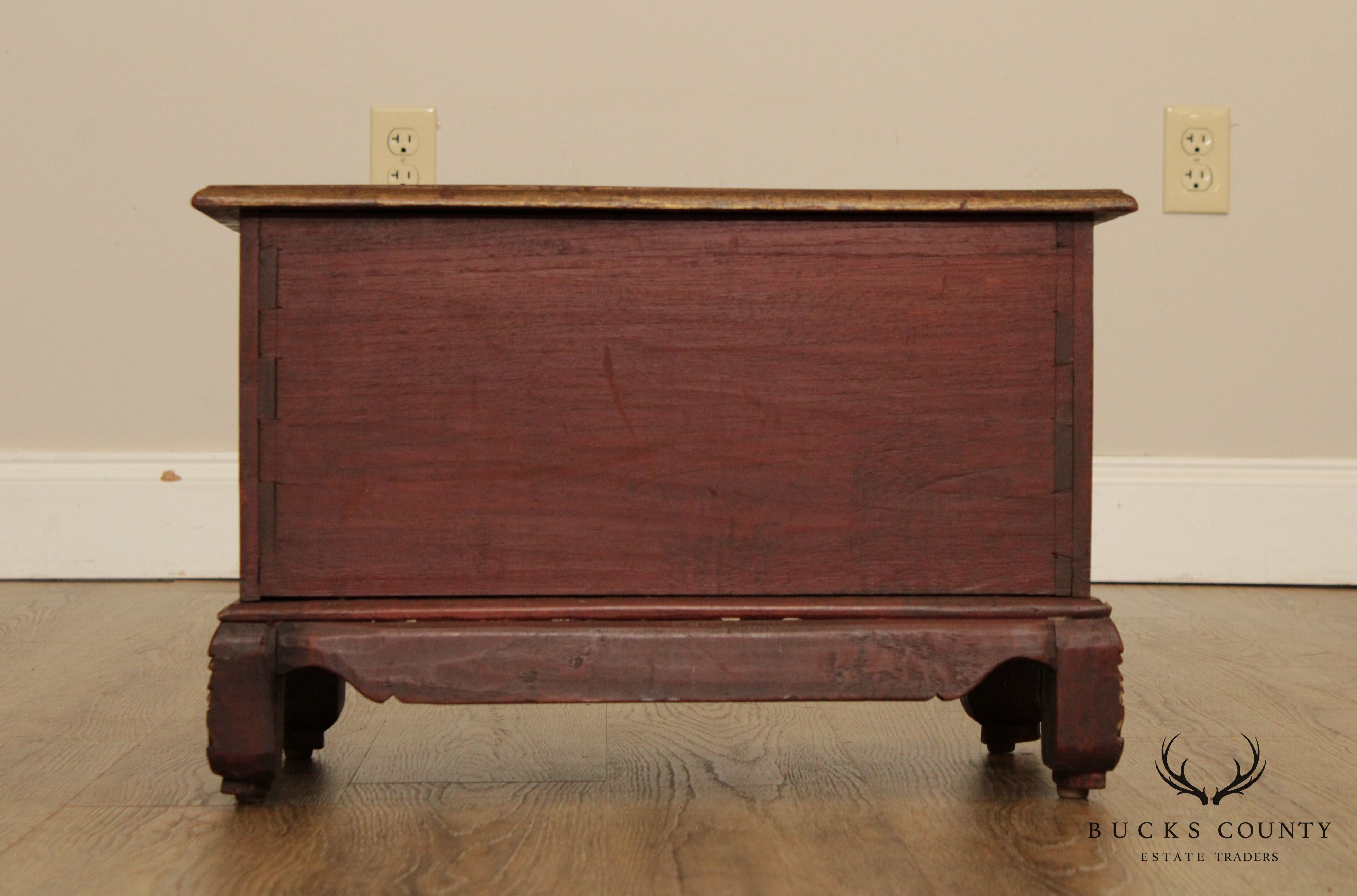 Antique Chinese Hardwood Carved Chest