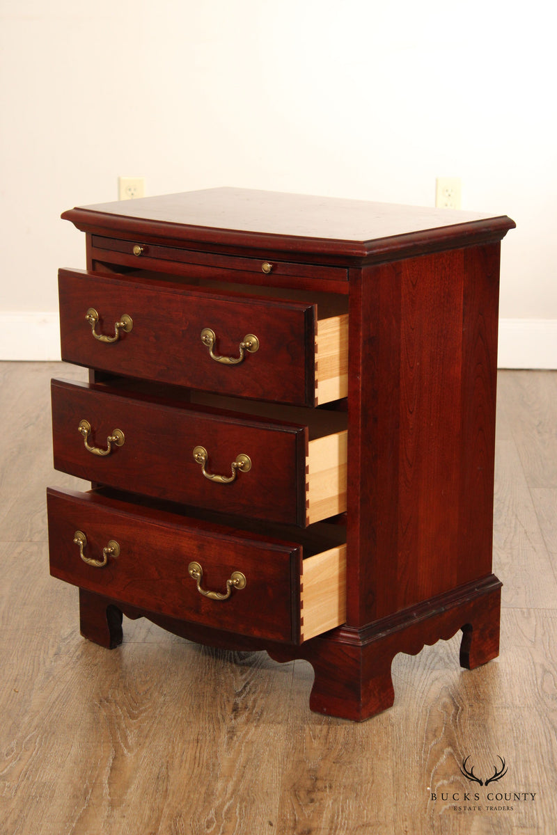 Pennsylvania House Chippendale Style Cherry Bow Front Chest Nightstand