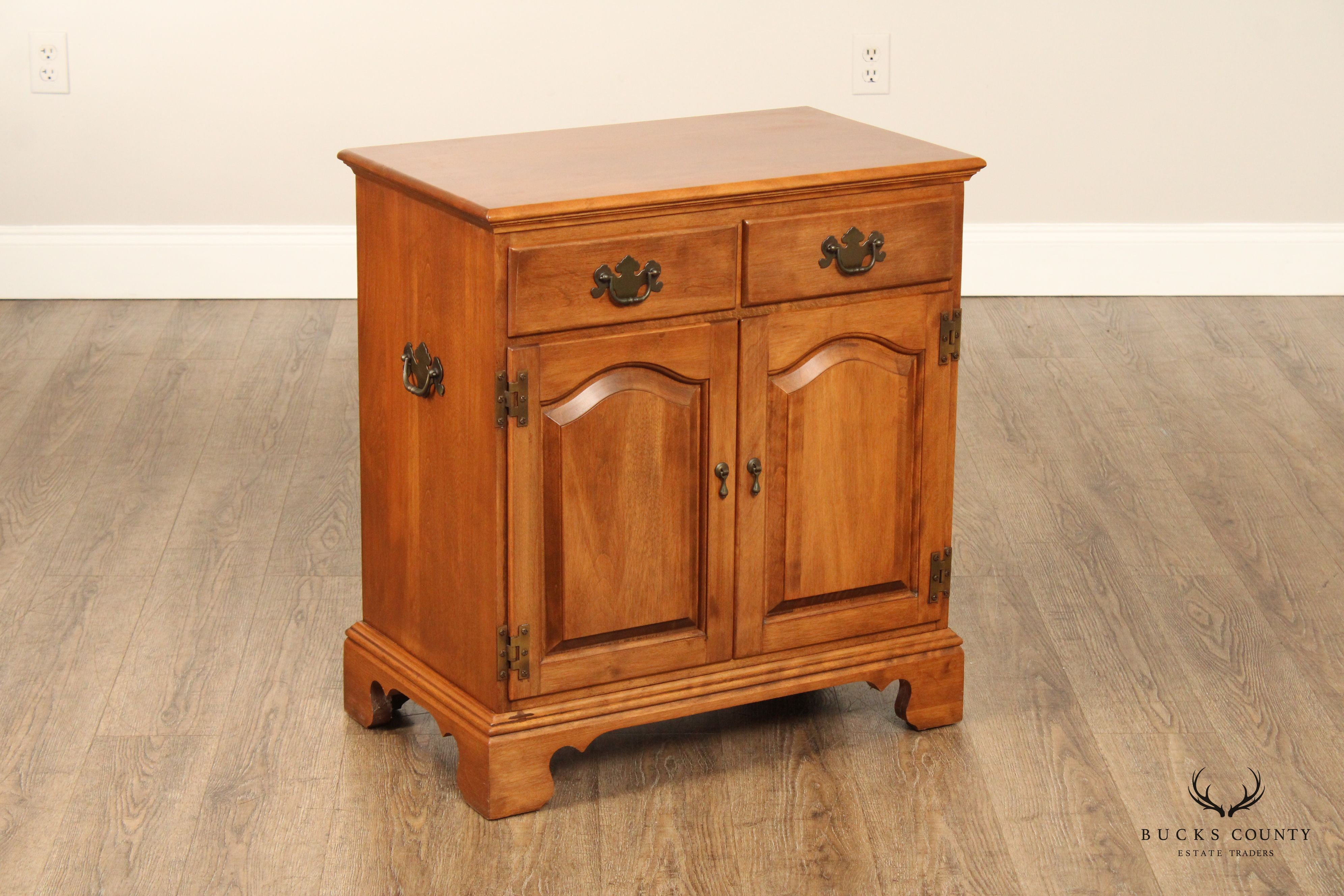 Ethan Allen American Nutmeg Maple Side Cabinet Nightstand