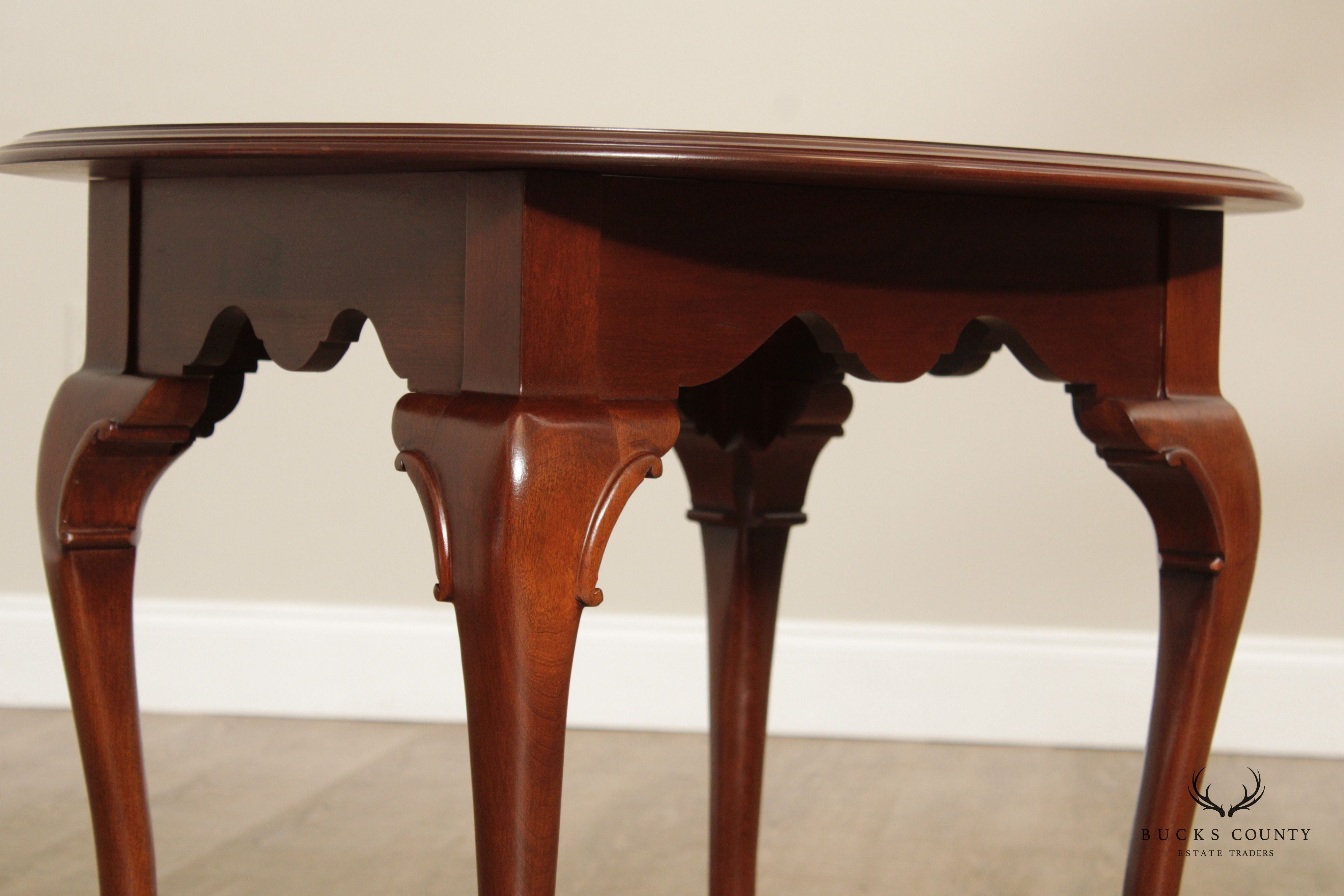 Ethan Allen 'Georgian Court' Oval Top Cherry Side Table