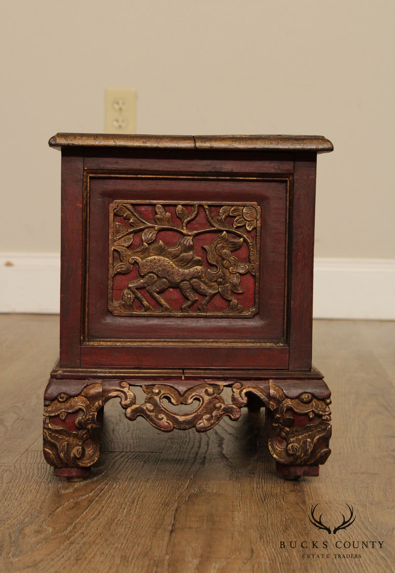 Antique Chinese Hardwood Carved Chest