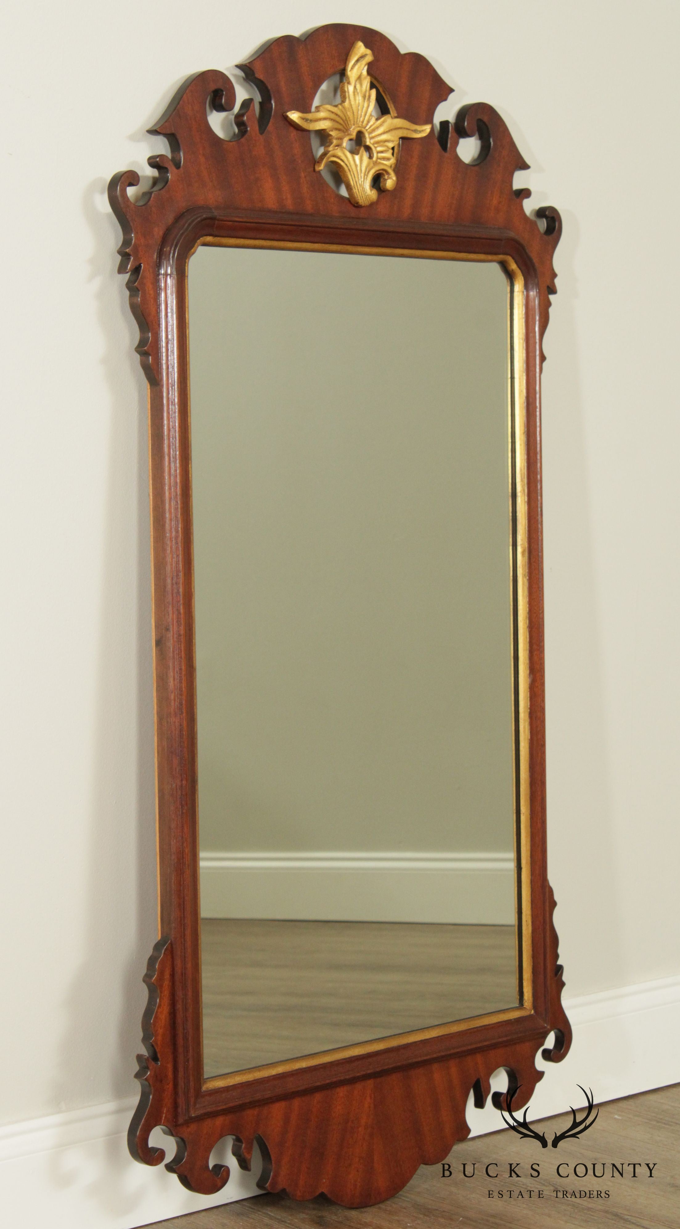 Chippendale Style Quality Mahogany Frame Wall Mirror