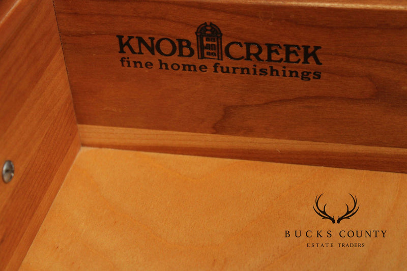 Knob Creek Queen Anne Style Carved Cherry Highboy Chest